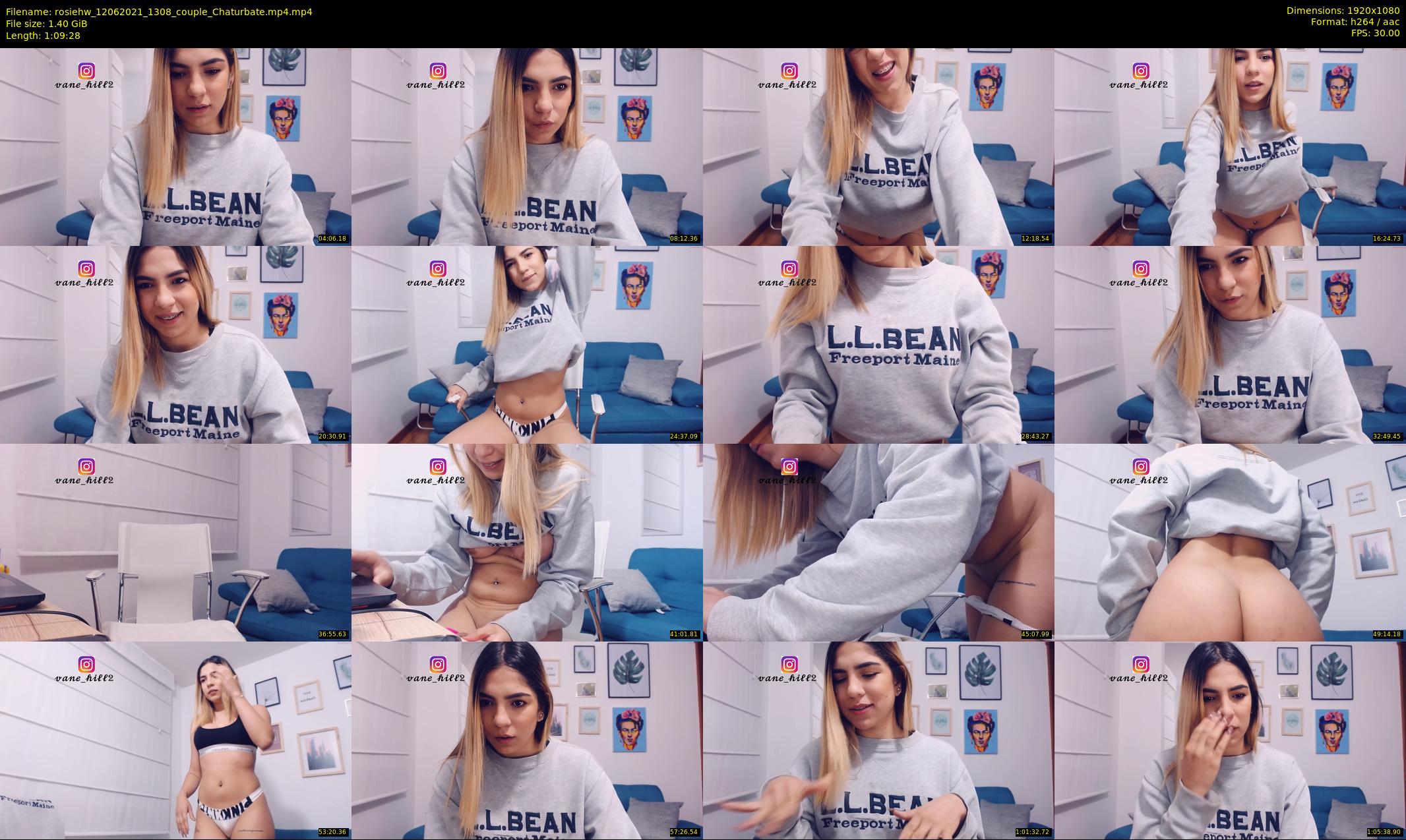 rosiehw — 70 minute Chaturbate couple cam show recording, 1080p, Jun 12, 2021