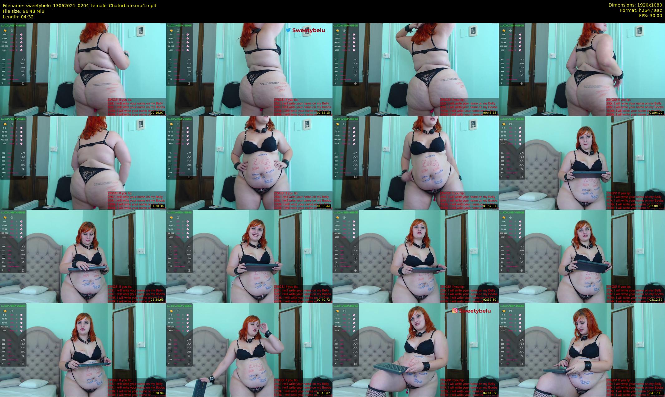 sweetybelu — 5 minute Chaturbate female cam show recording, 1080p, Jun 13, 2021