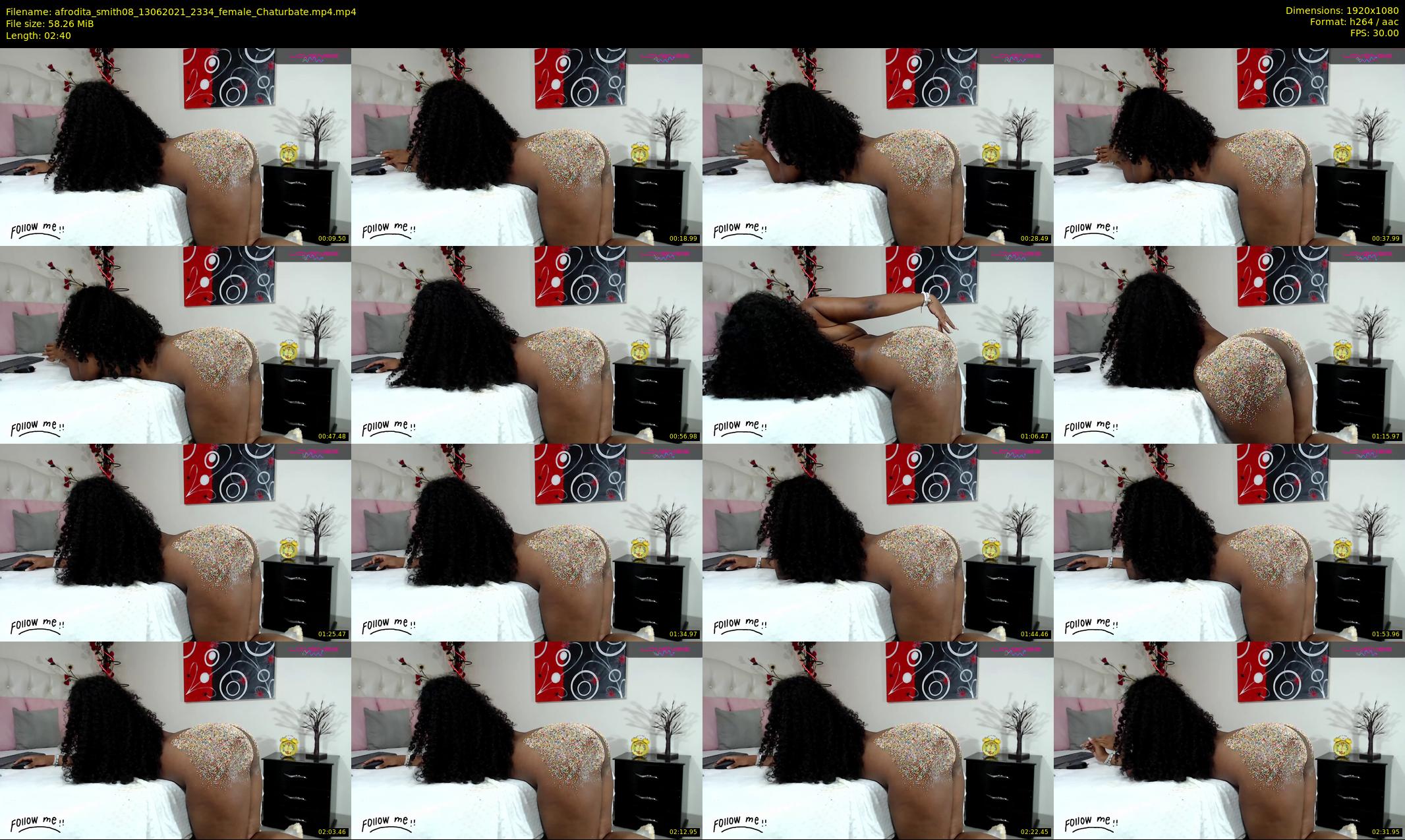 afrodita_smith08 — 3 minute Chaturbate female cam show recording, 1080p, Jun 13, 2021