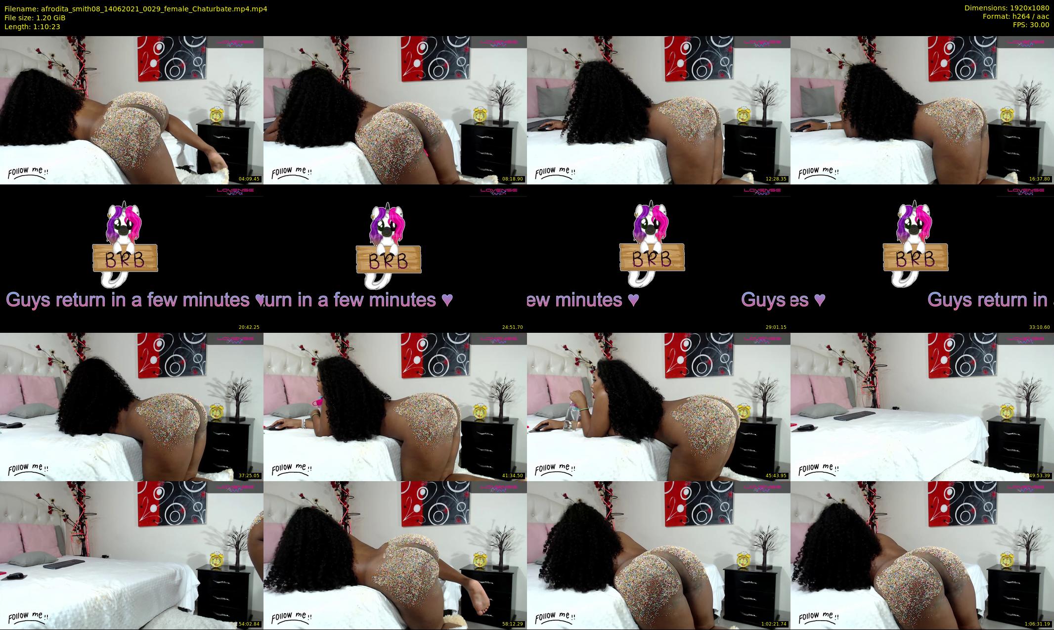 afrodita_smith08 — 71 minute Chaturbate female cam show recording, 1080p, Jun 14, 2021