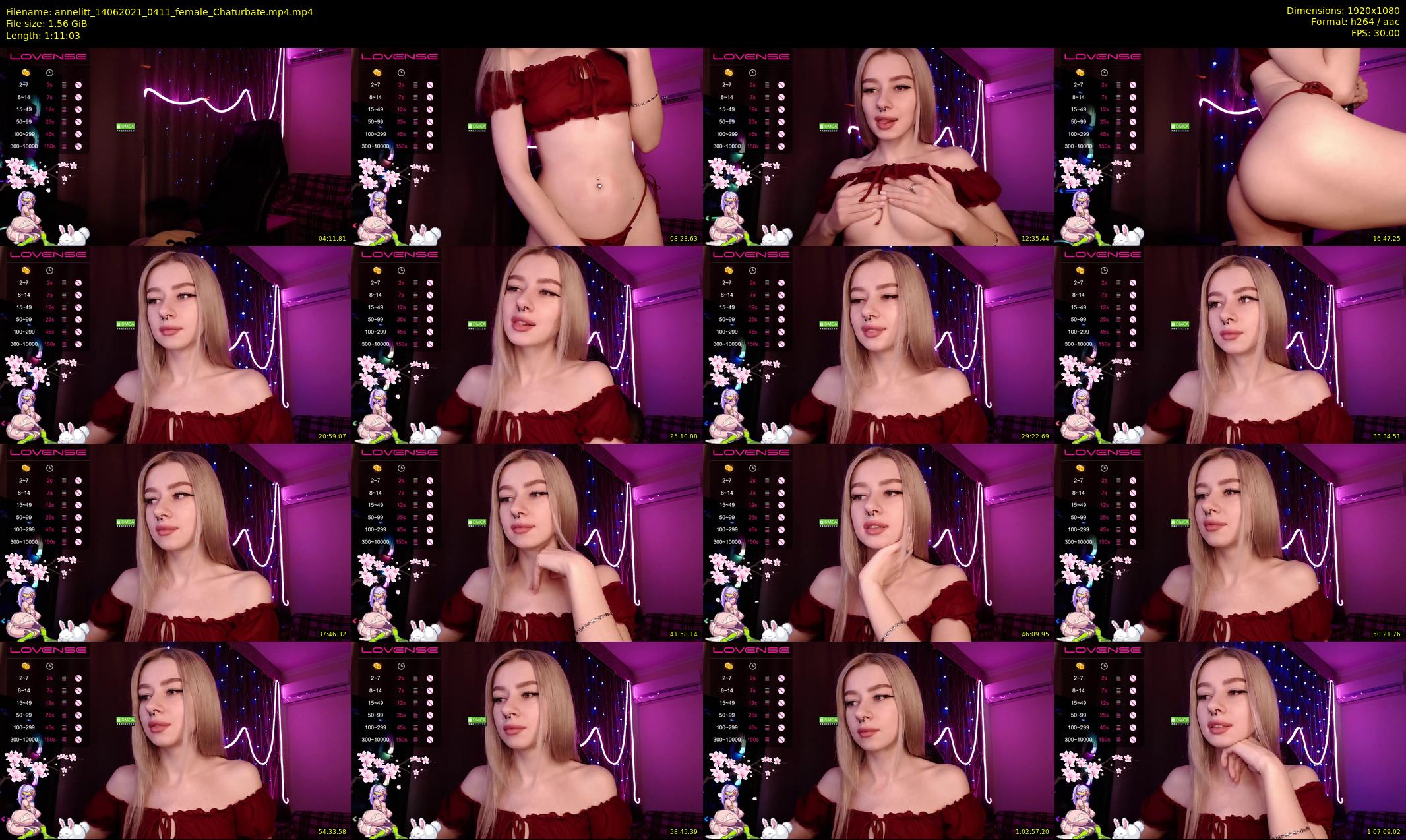 annelitt — 72 minute Chaturbate female cam show recording, 1080p, Jun 14, 2021
