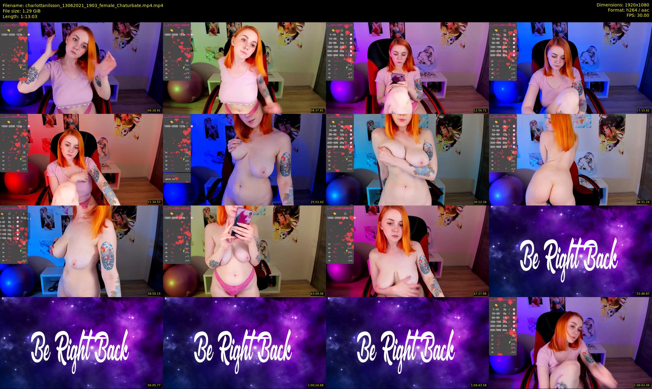 charlottanilsson — 74 minute Chaturbate female cam show recording, 1080p, Jun 13, 2021