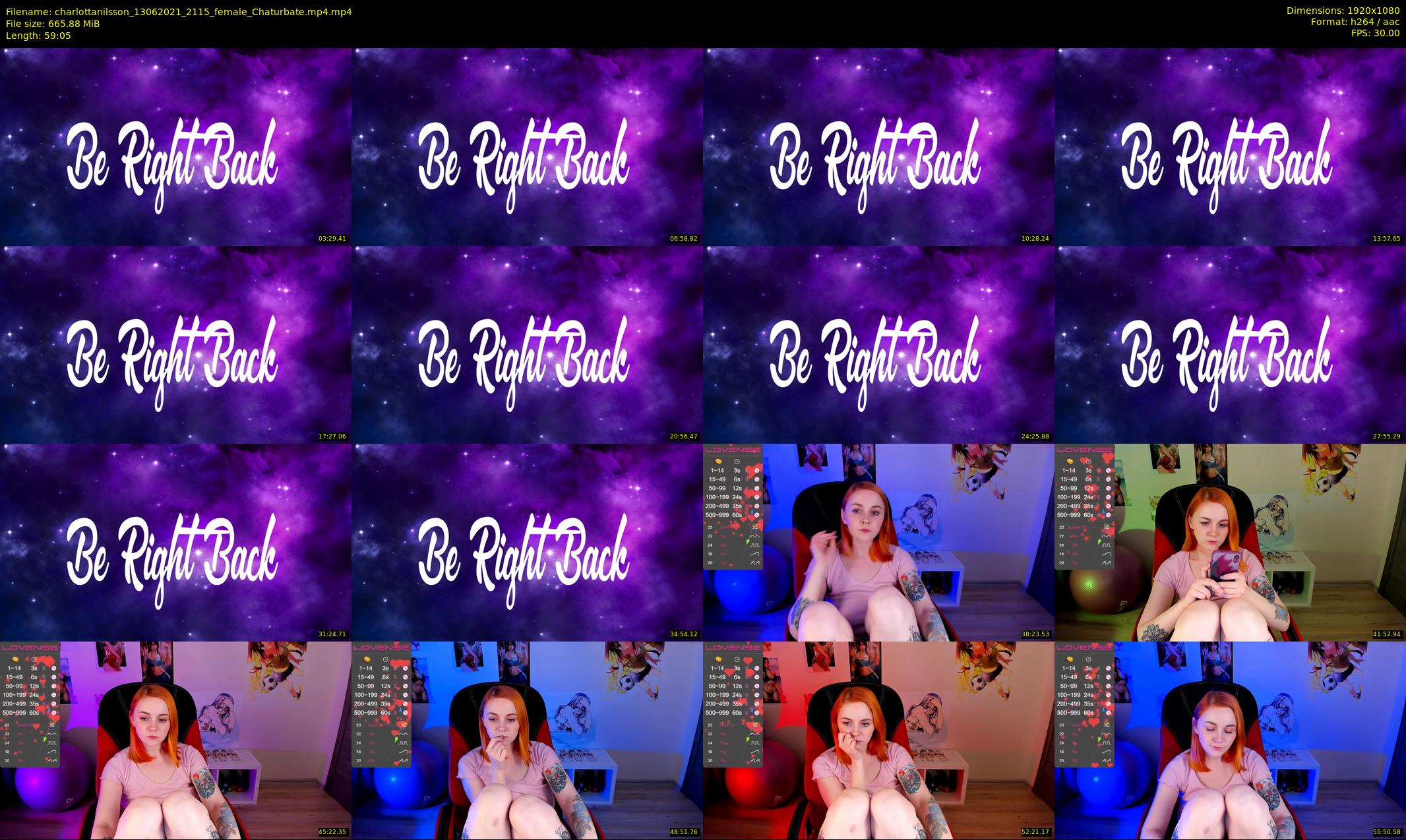 charlottanilsson — 60 minute Chaturbate female cam show recording, 1080p, Jun 13, 2021