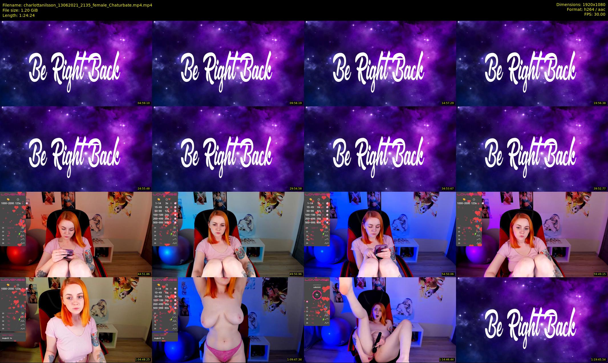 charlottanilsson — 85 minute Chaturbate female cam show recording, 1080p, Jun 13, 2021