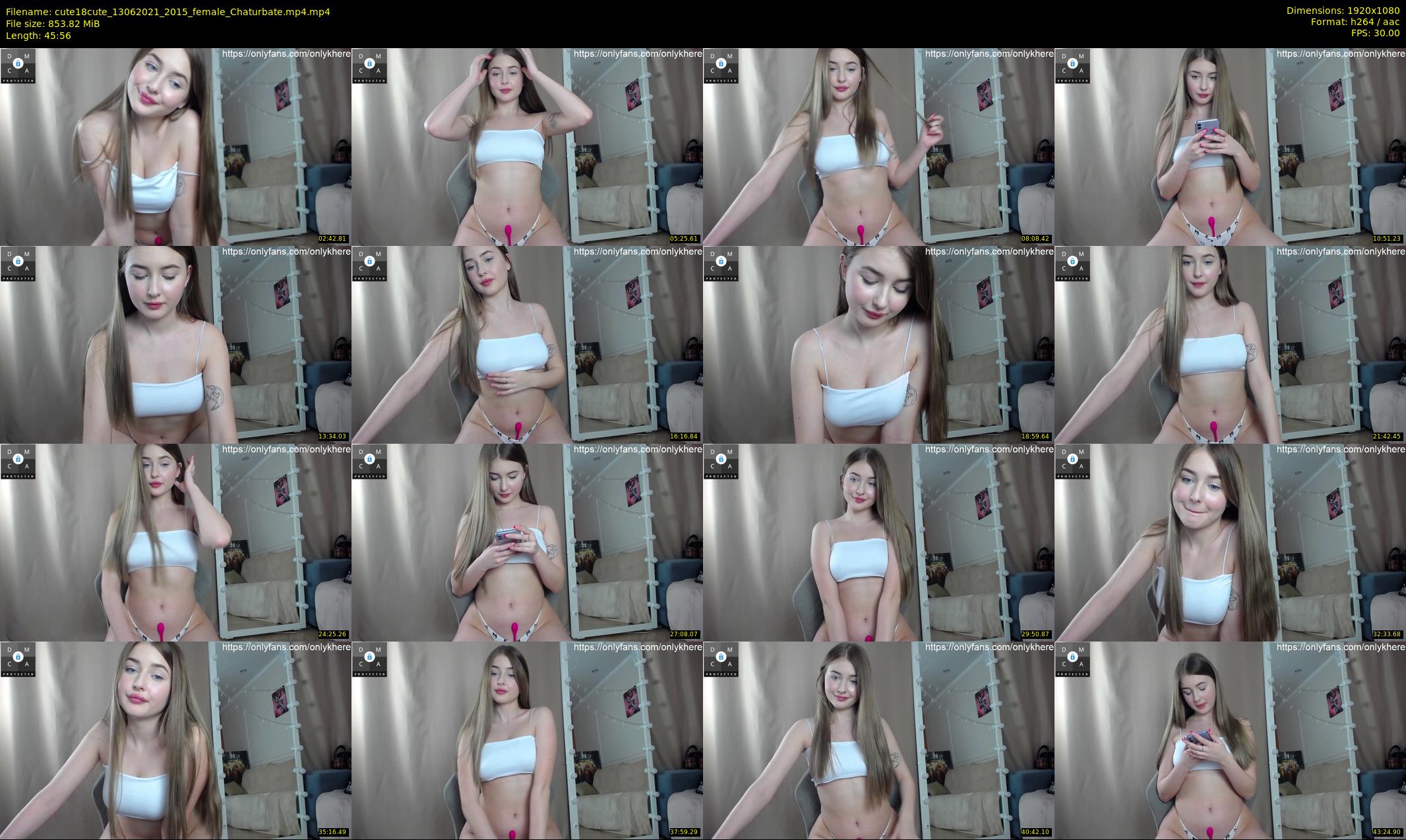cute18cute — 46 minute Chaturbate female cam show recording, 1080p, Jun 13, 2021