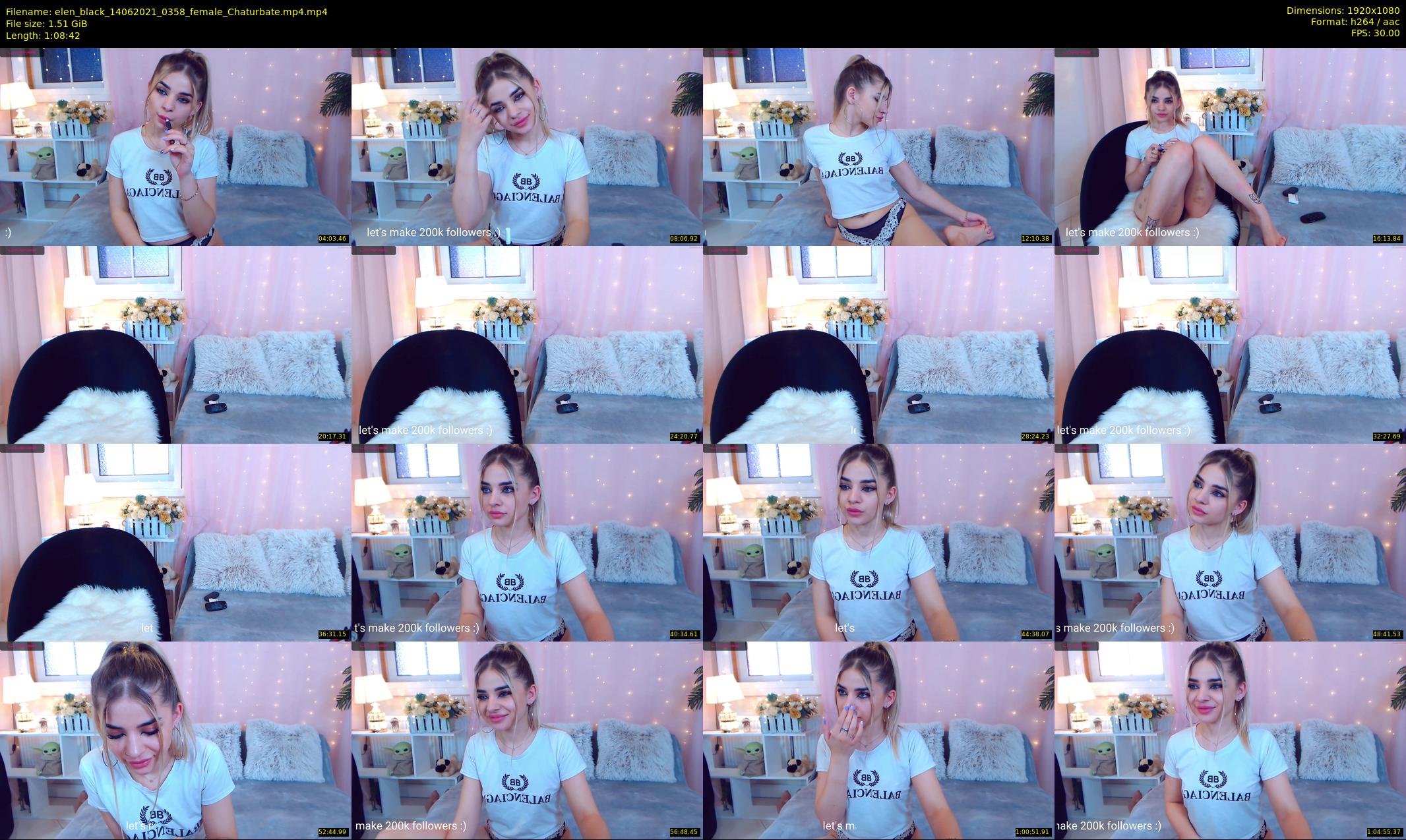 elen_black — 69 minute Chaturbate female cam show recording, 1080p, Jun 14, 2021
