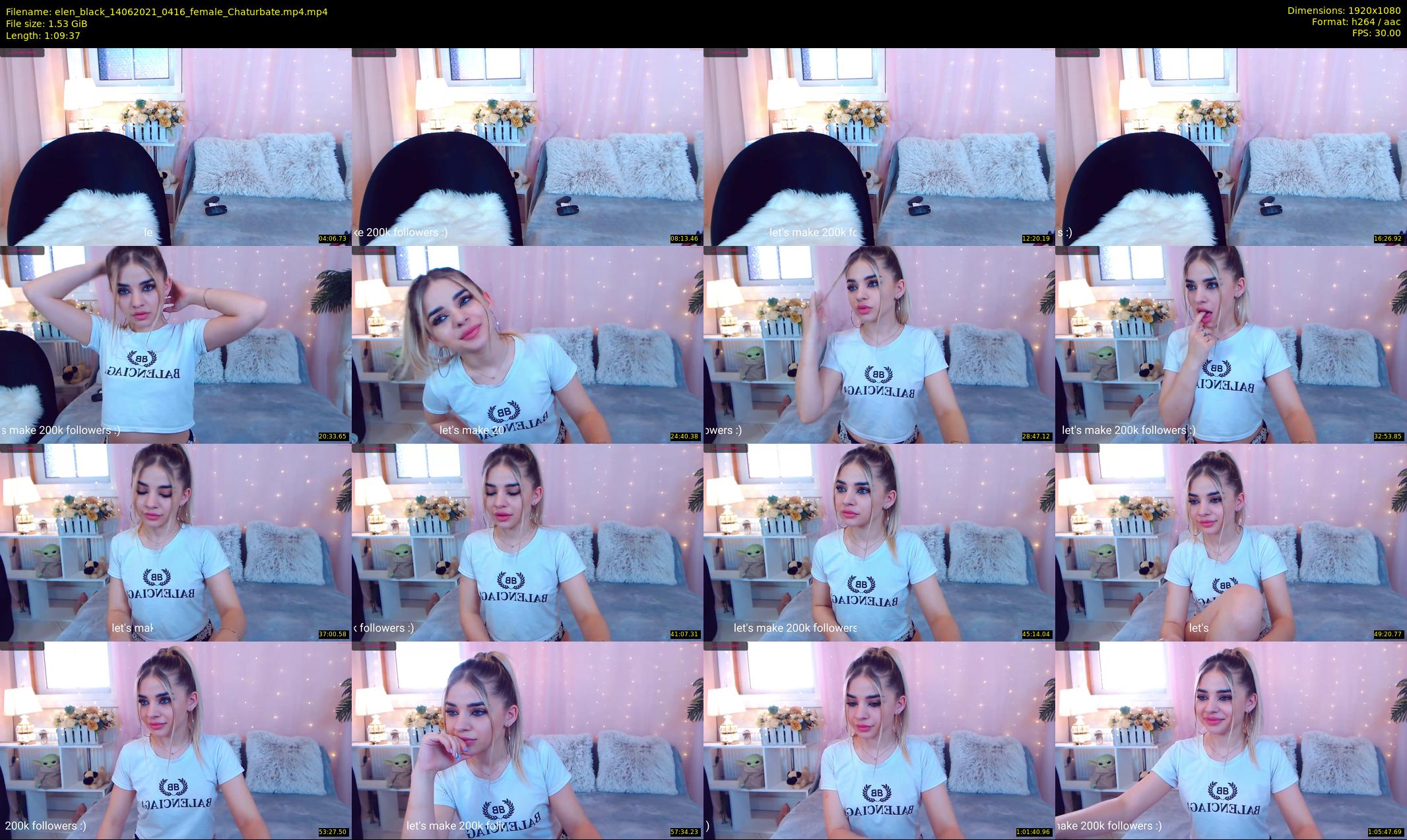elen_black — 70 minute Chaturbate female cam show recording, 1080p, Jun 14, 2021