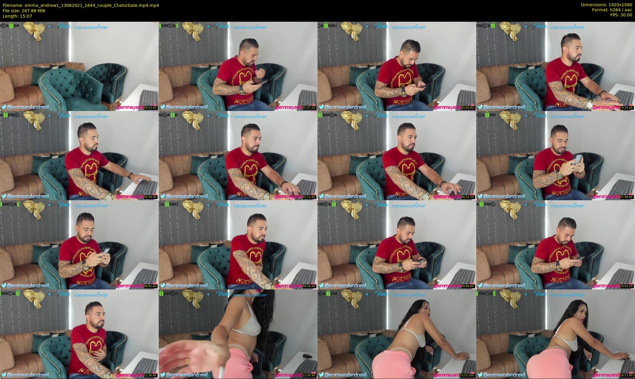 emma_andrew1 — 16 minute Chaturbate couple cam show recording, 1080p, Jun 13, 2021