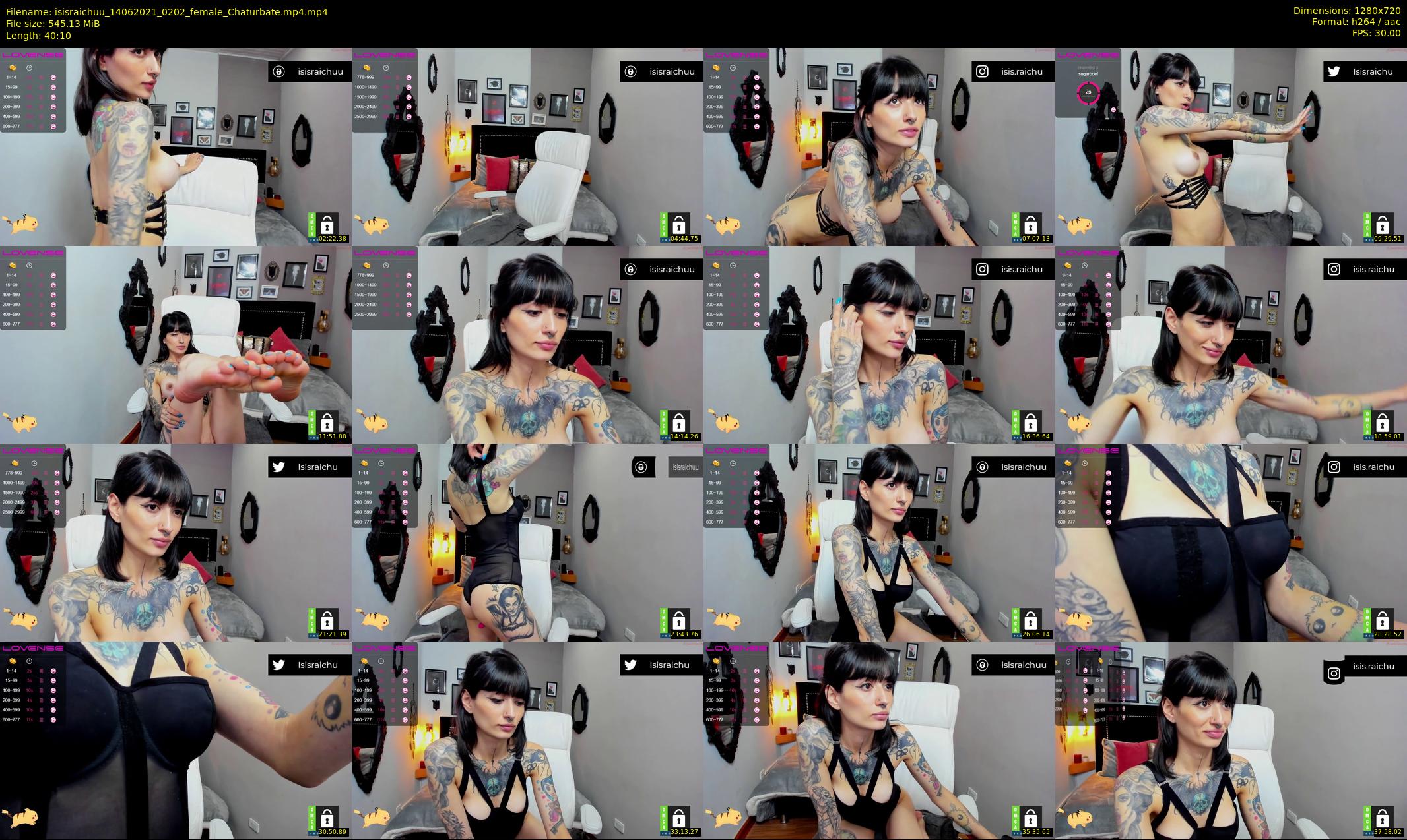 isisraichuu — 41 minute Chaturbate female cam show recording, 720p, Jun 14, 2021