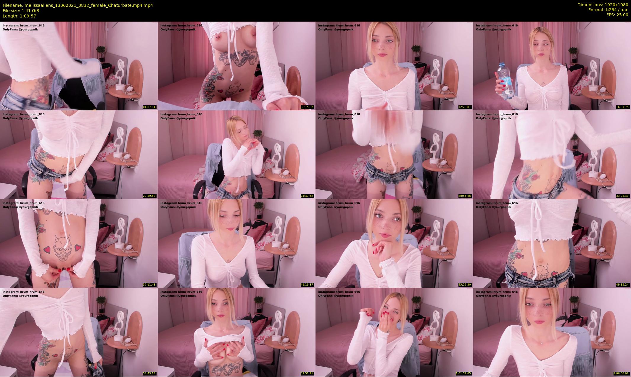 melissaallens — 70 minute Chaturbate female cam show recording, 1080p, Jun 13, 2021