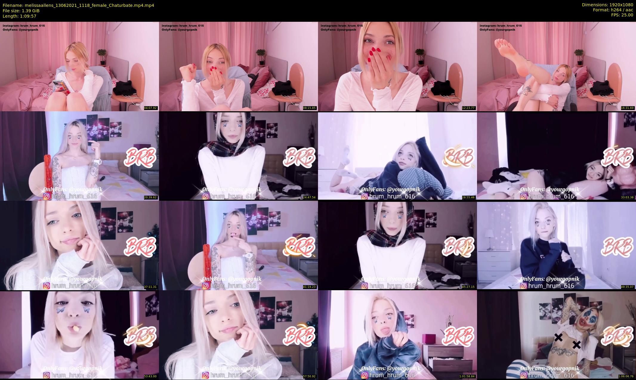 melissaallens — 70 minute Chaturbate female cam show recording, 1080p, Jun 13, 2021