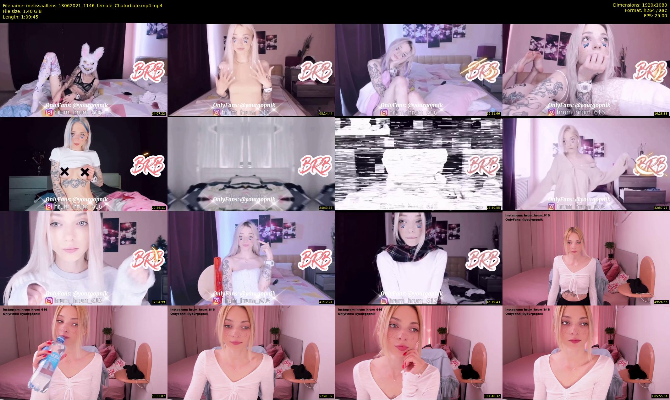 melissaallens — 70 minute Chaturbate female cam show recording, 1080p, Jun 13, 2021