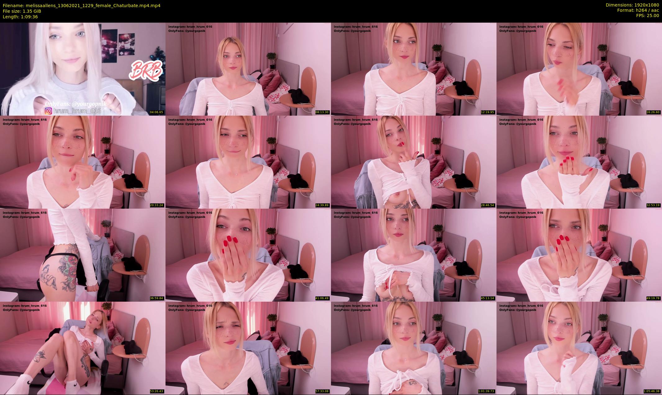 melissaallens — 70 minute Chaturbate female cam show recording, 1080p, Jun 13, 2021