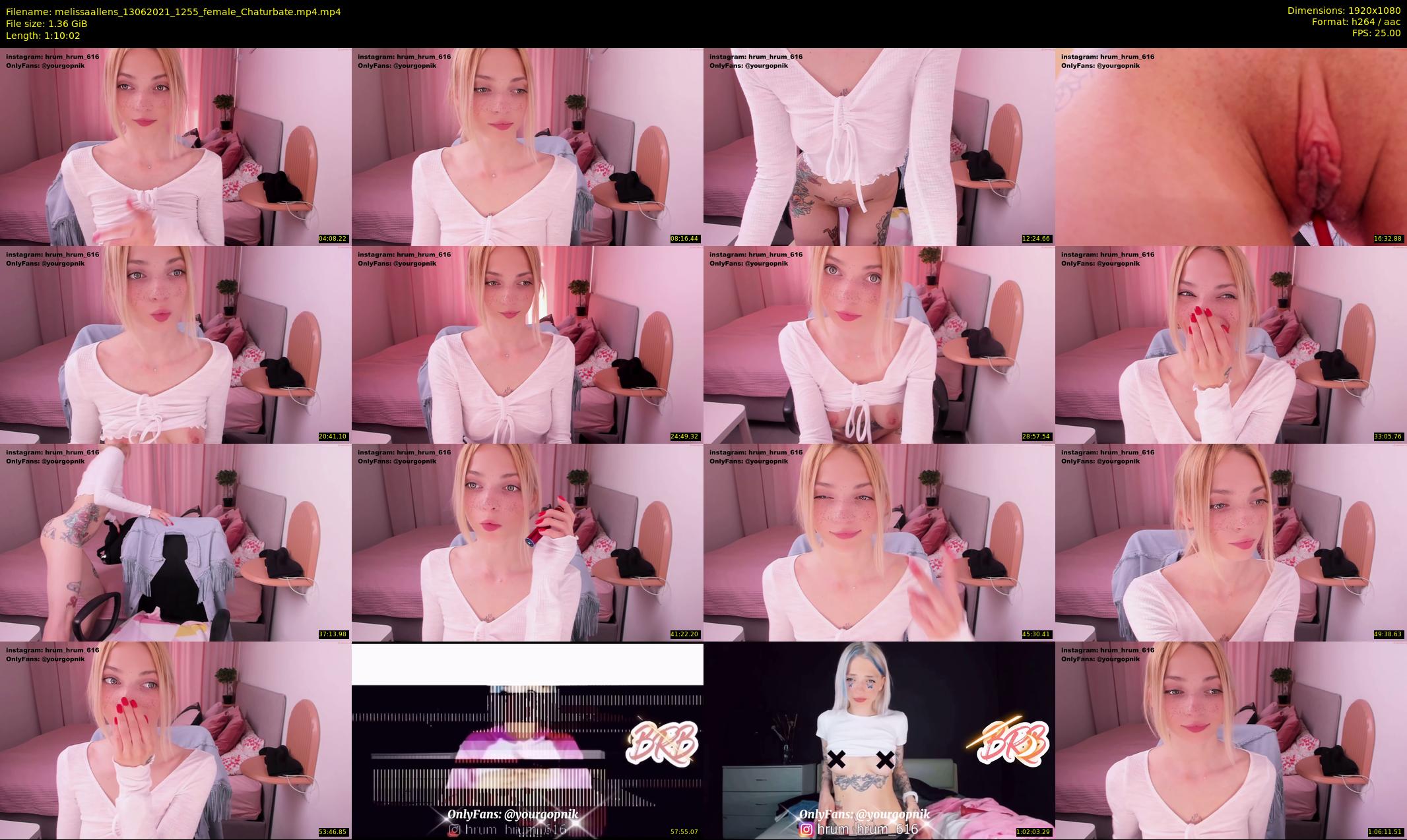 melissaallens — 71 minute Chaturbate female cam show recording, 1080p, Jun 13, 2021