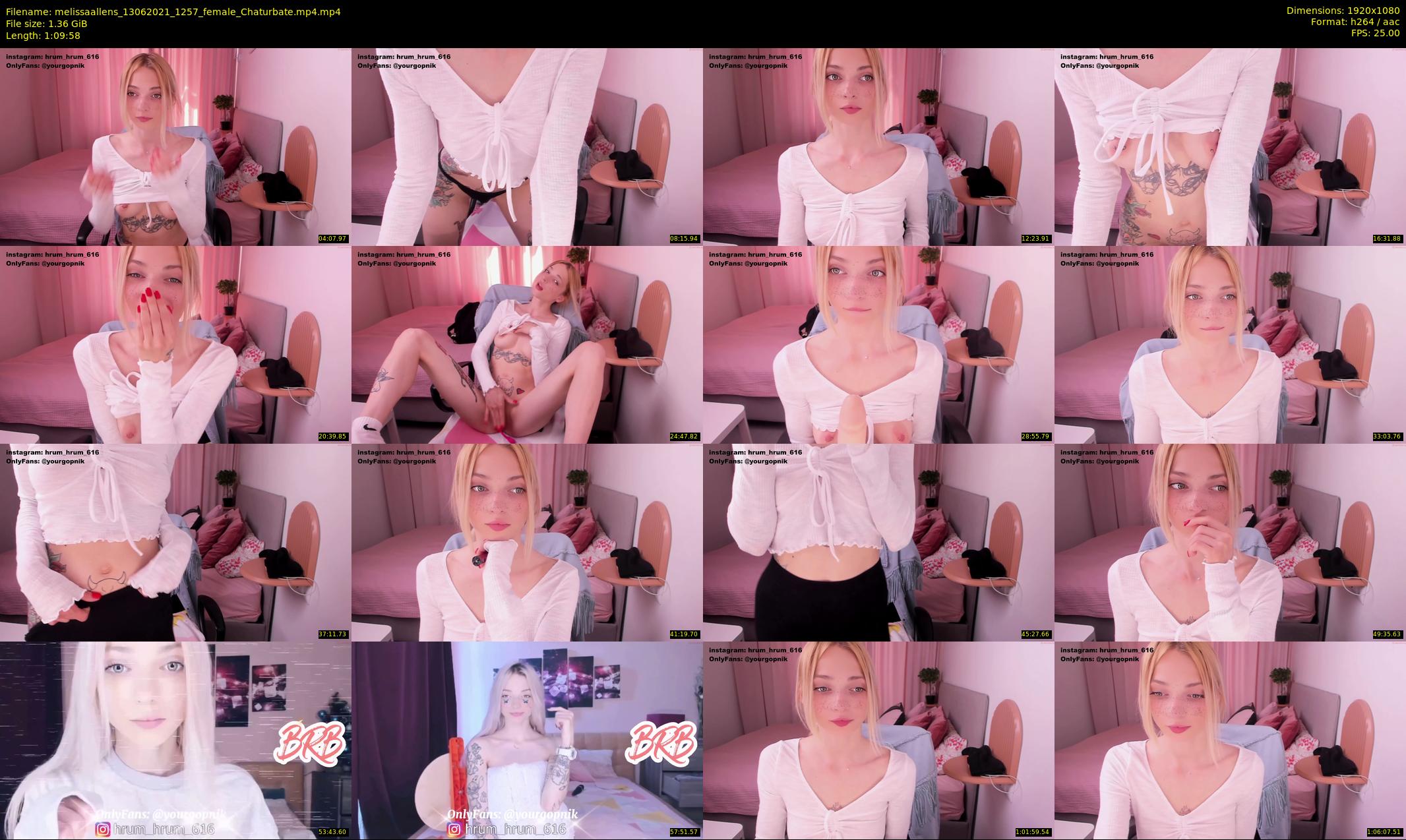 melissaallens — 70 minute Chaturbate female cam show recording, 1080p, Jun 13, 2021