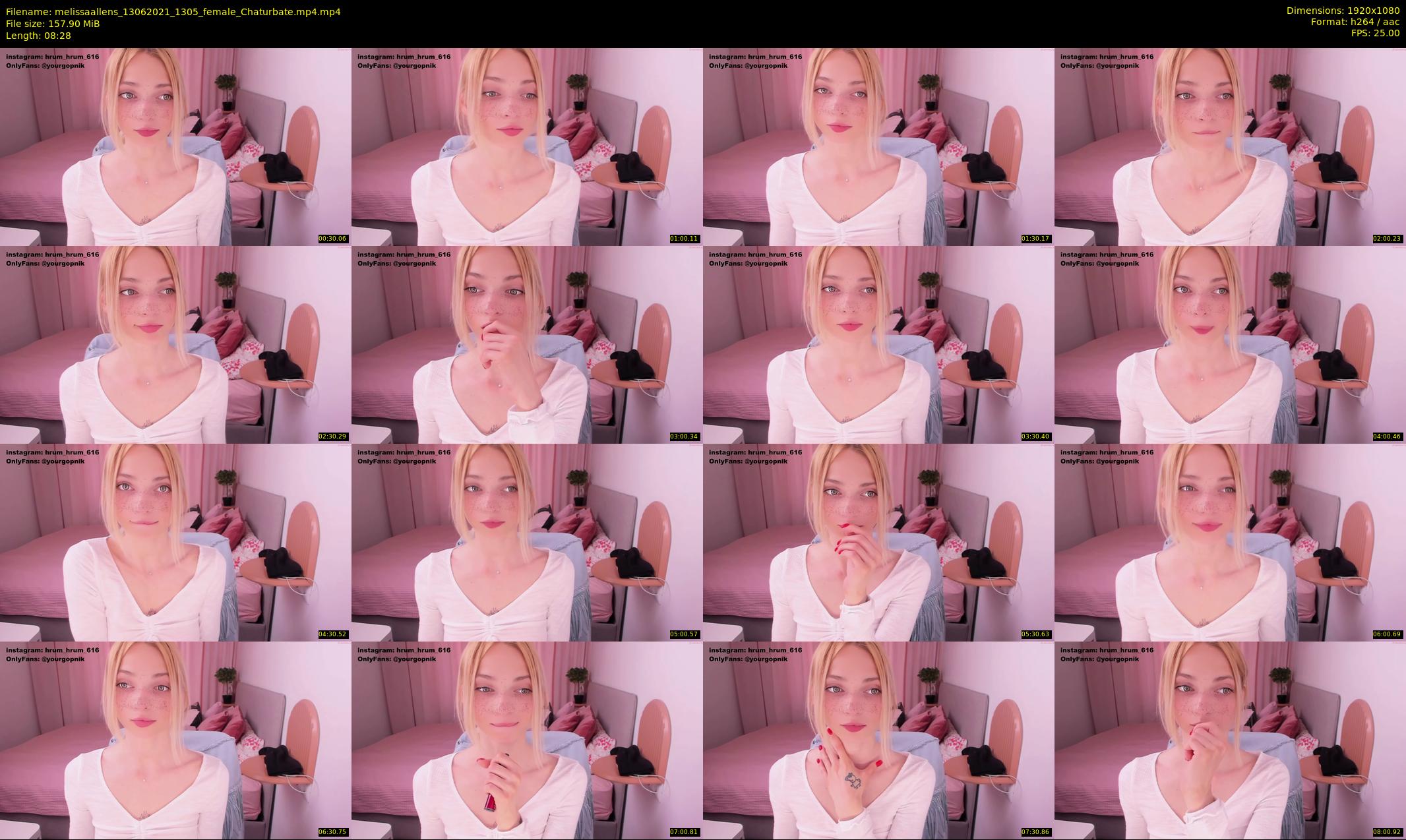 melissaallens — 9 minute Chaturbate female cam show recording, 1080p, Jun 13, 2021