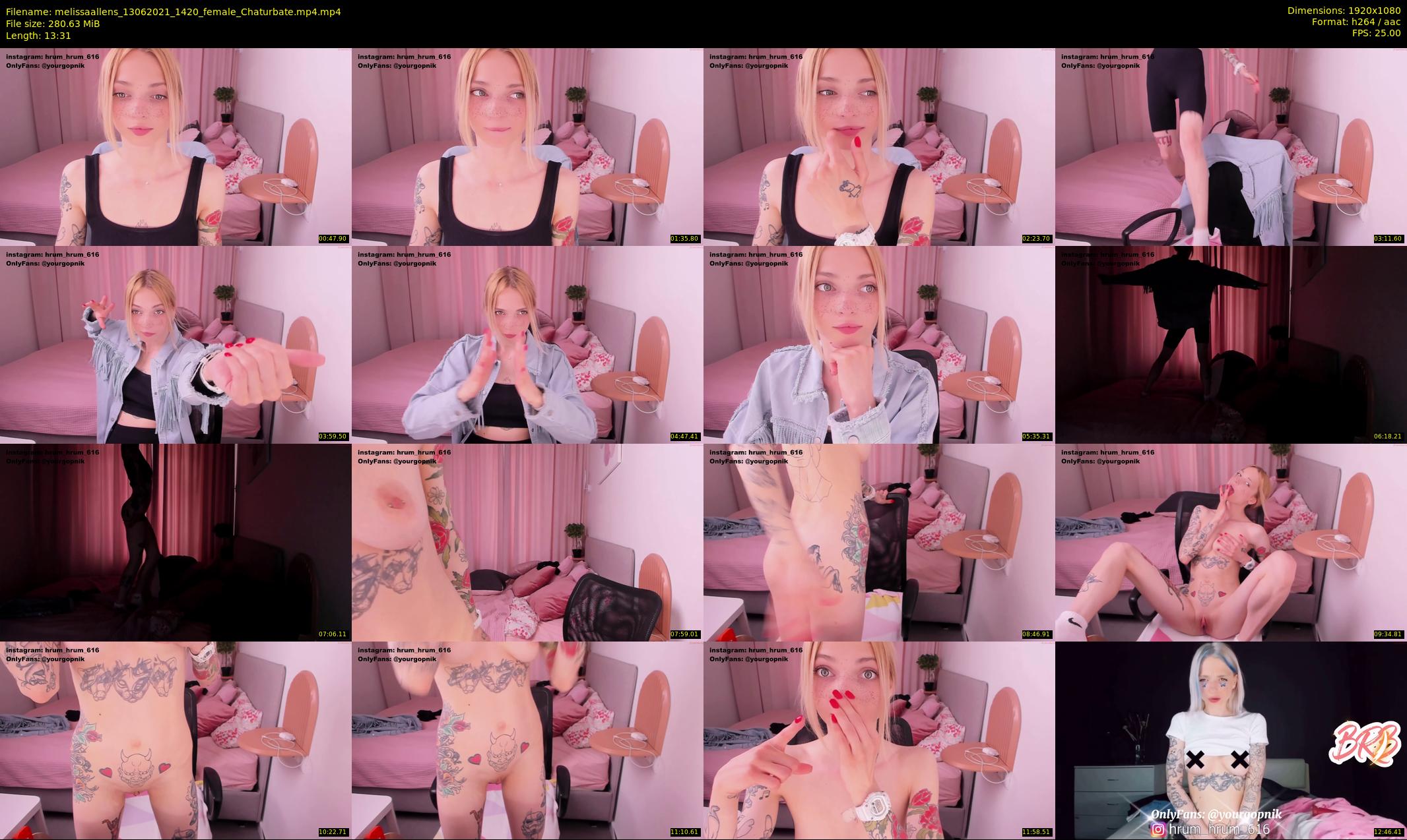 melissaallens — 14 minute Chaturbate female cam show recording, 1080p, Jun 13, 2021