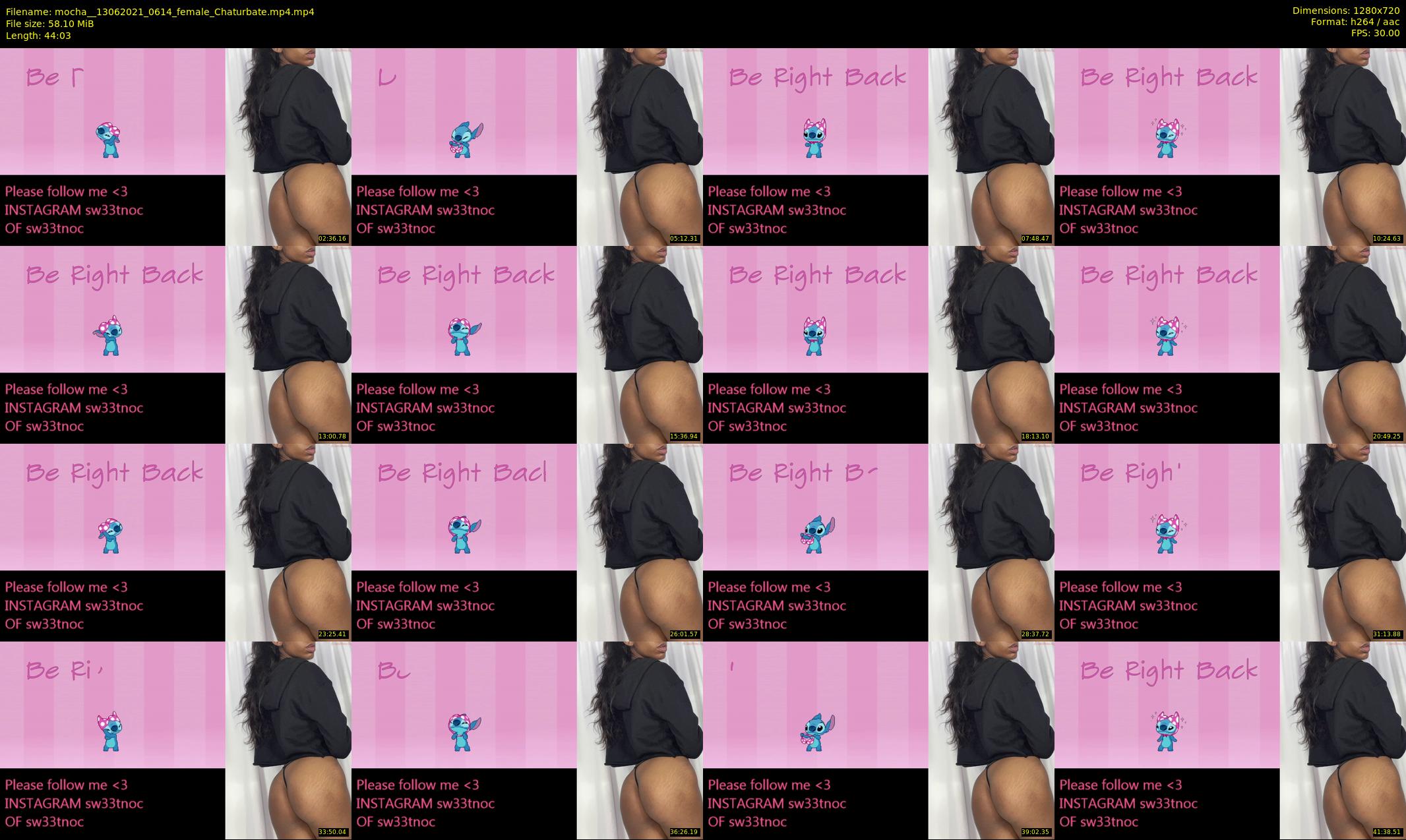 mocha_ — 45 minute Chaturbate female cam show recording, 720p, Jun 13, 2021