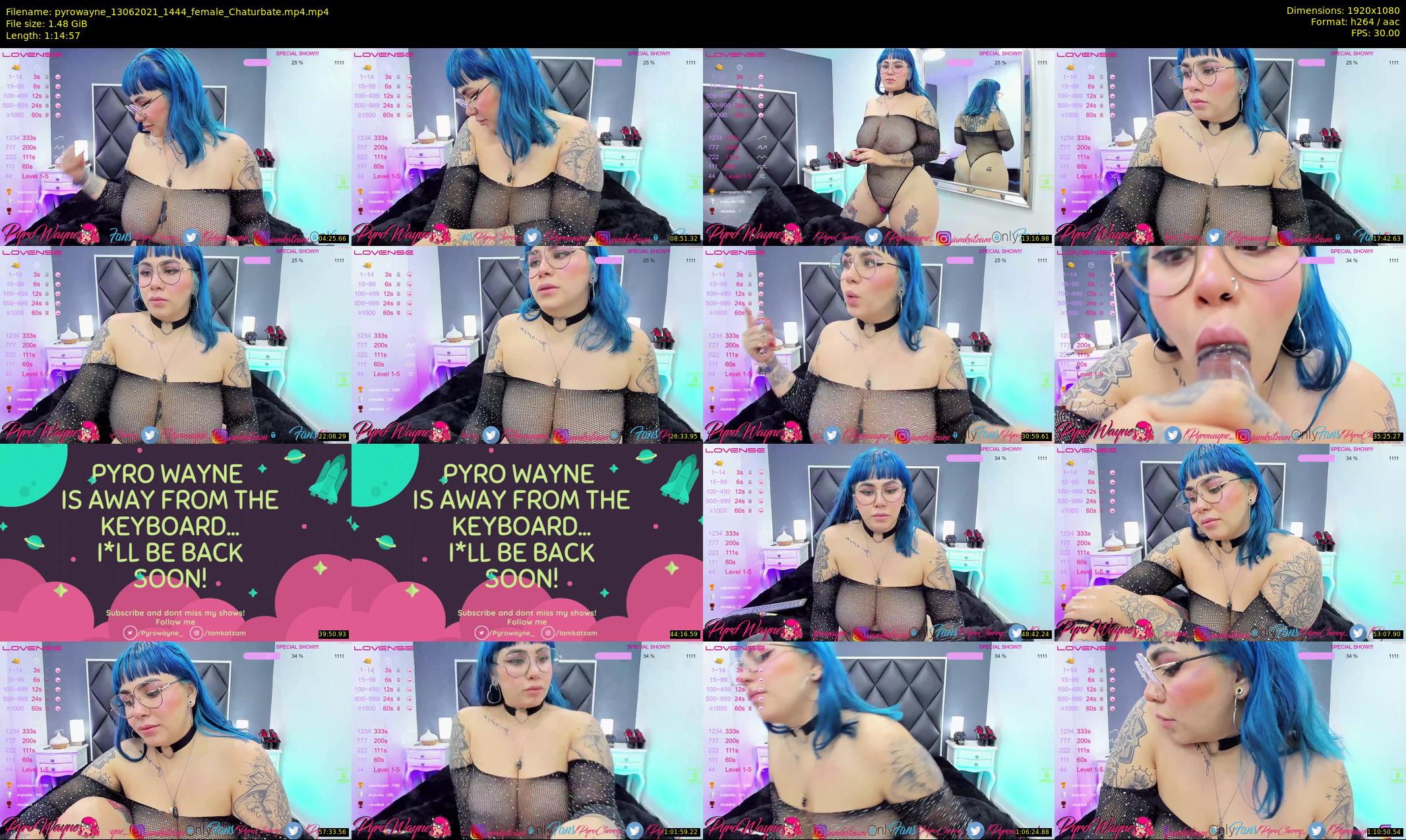 pyrowayne — 75 minute Chaturbate female cam show recording, 1080p, Jun 13, 2021