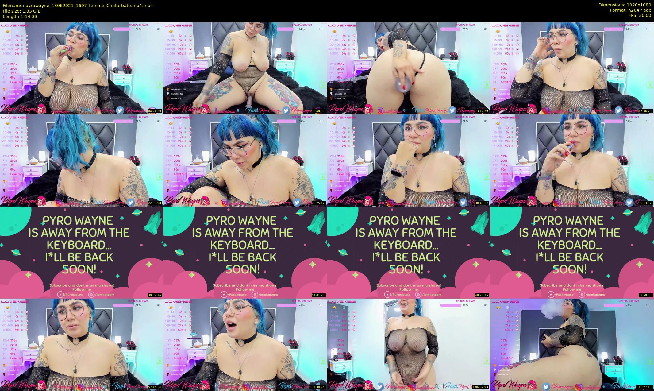 pyrowayne — 75 minute Chaturbate female cam show recording, 1080p, Jun 13, 2021