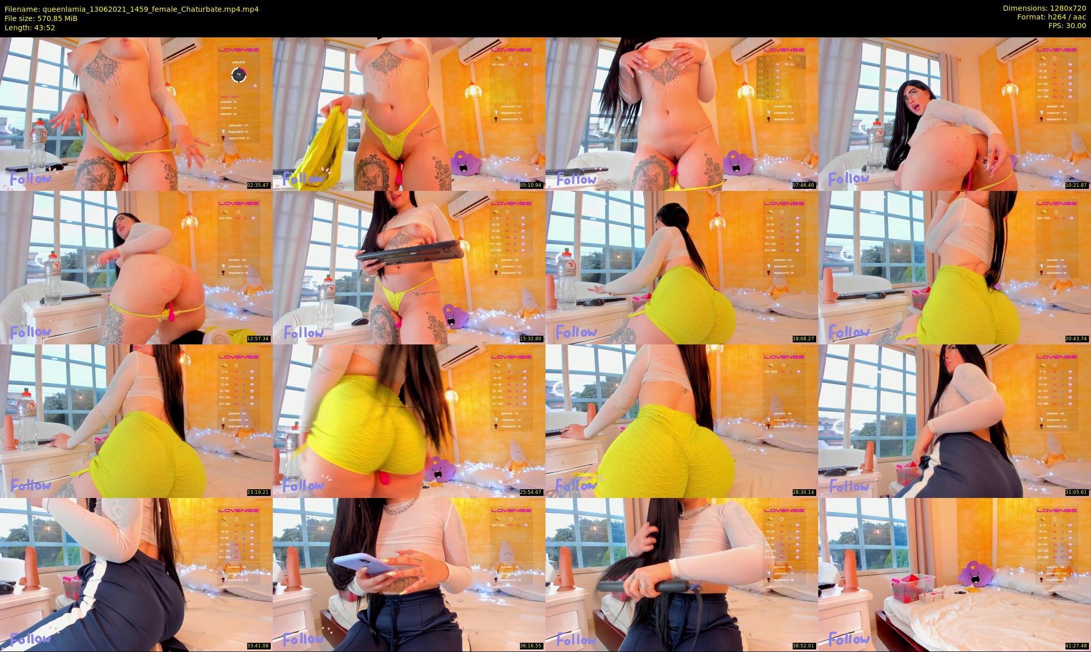 queenlamia — 44 minute Chaturbate female cam show recording, 720p, Jun 13, 2021