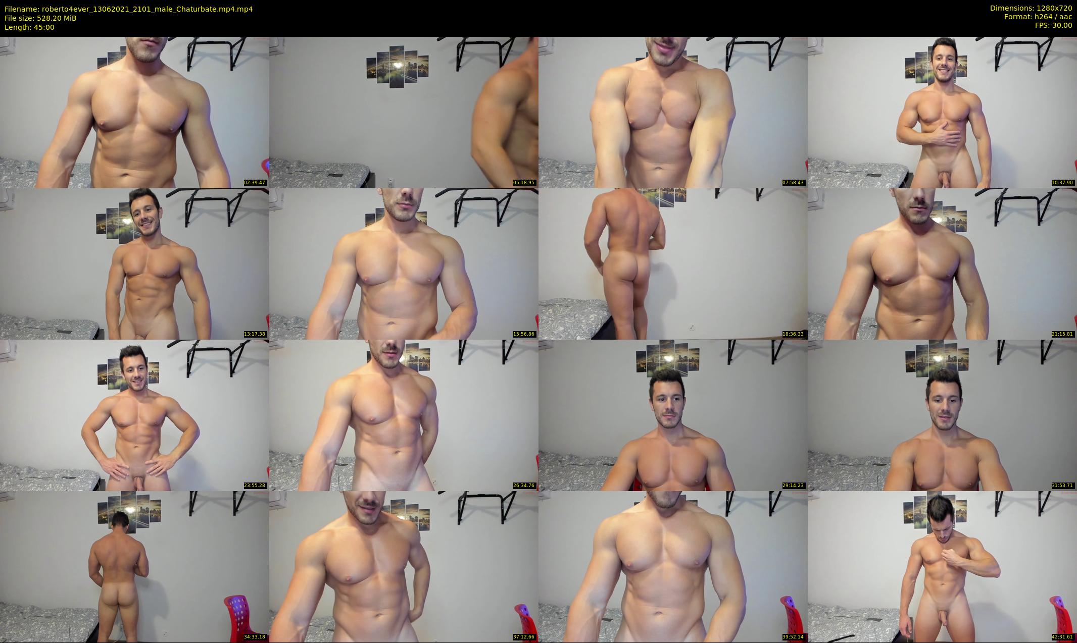 roberto4ever — 45 minute Chaturbate male cam show recording, 720p, Jun 13, 2021