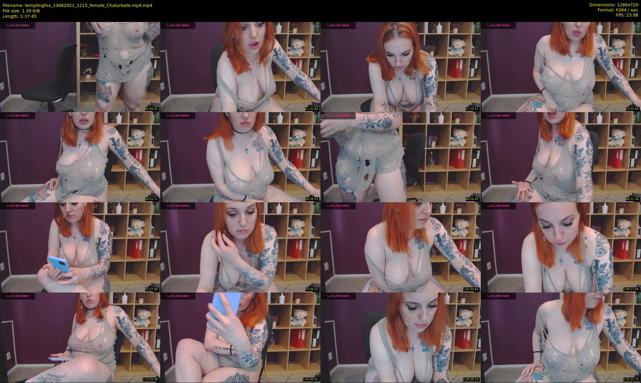 temptingfox — 98 minute Chaturbate female cam show recording, 720p, Jun 13, 2021