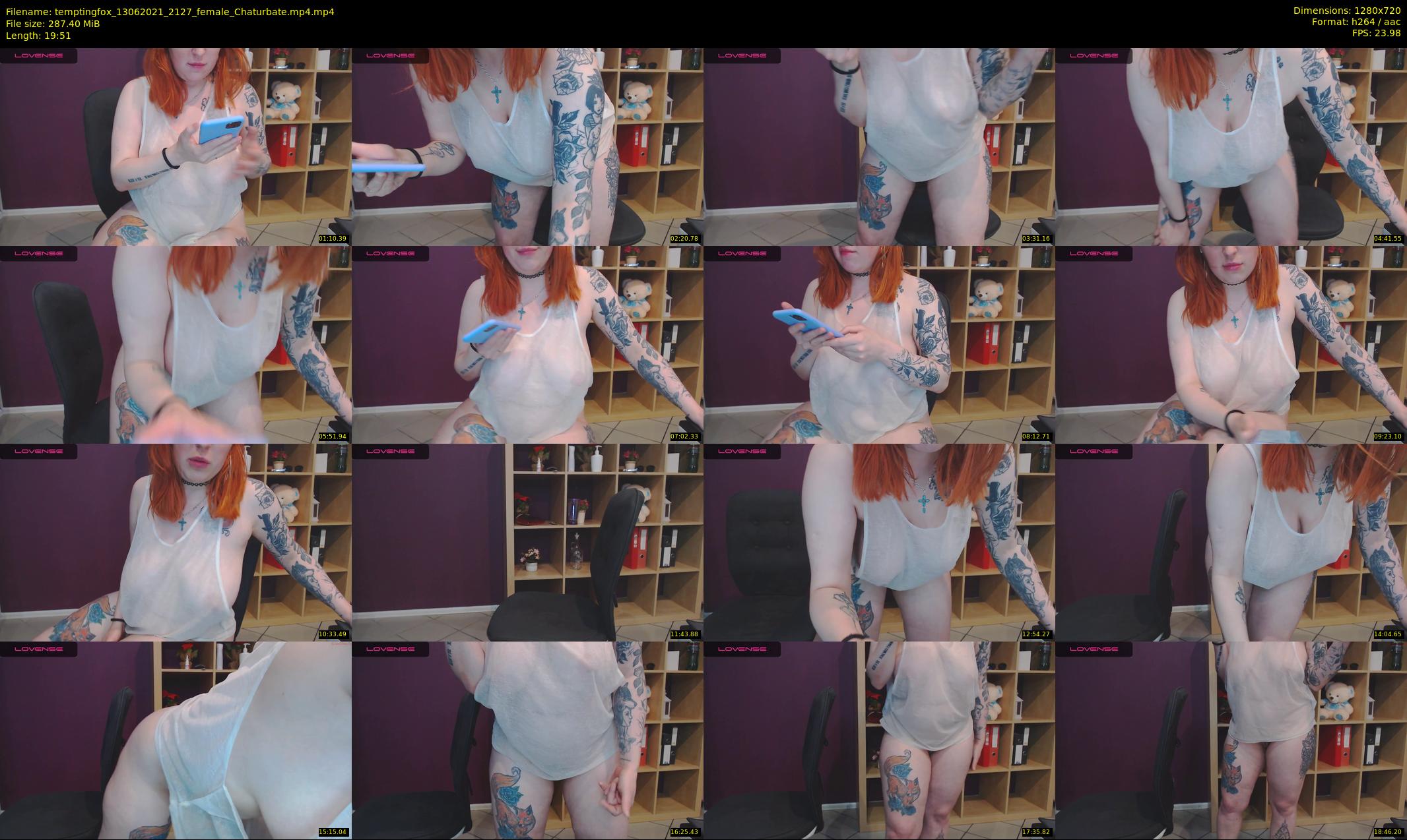temptingfox — 20 minute Chaturbate female cam show recording, 720p, Jun 13, 2021