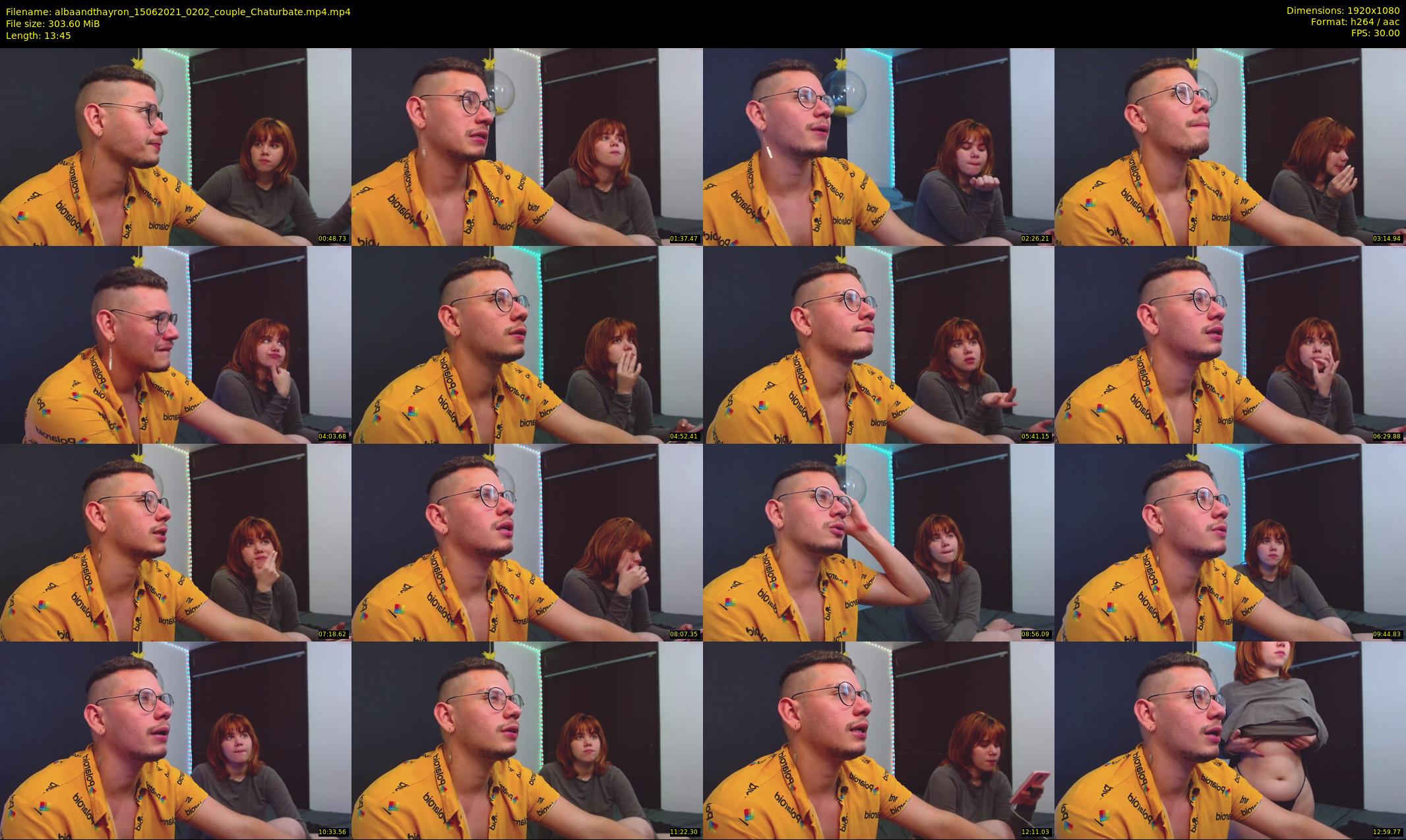 albaandthayron — 14 minute Chaturbate couple cam show recording, 1080p, Jun 15, 2021