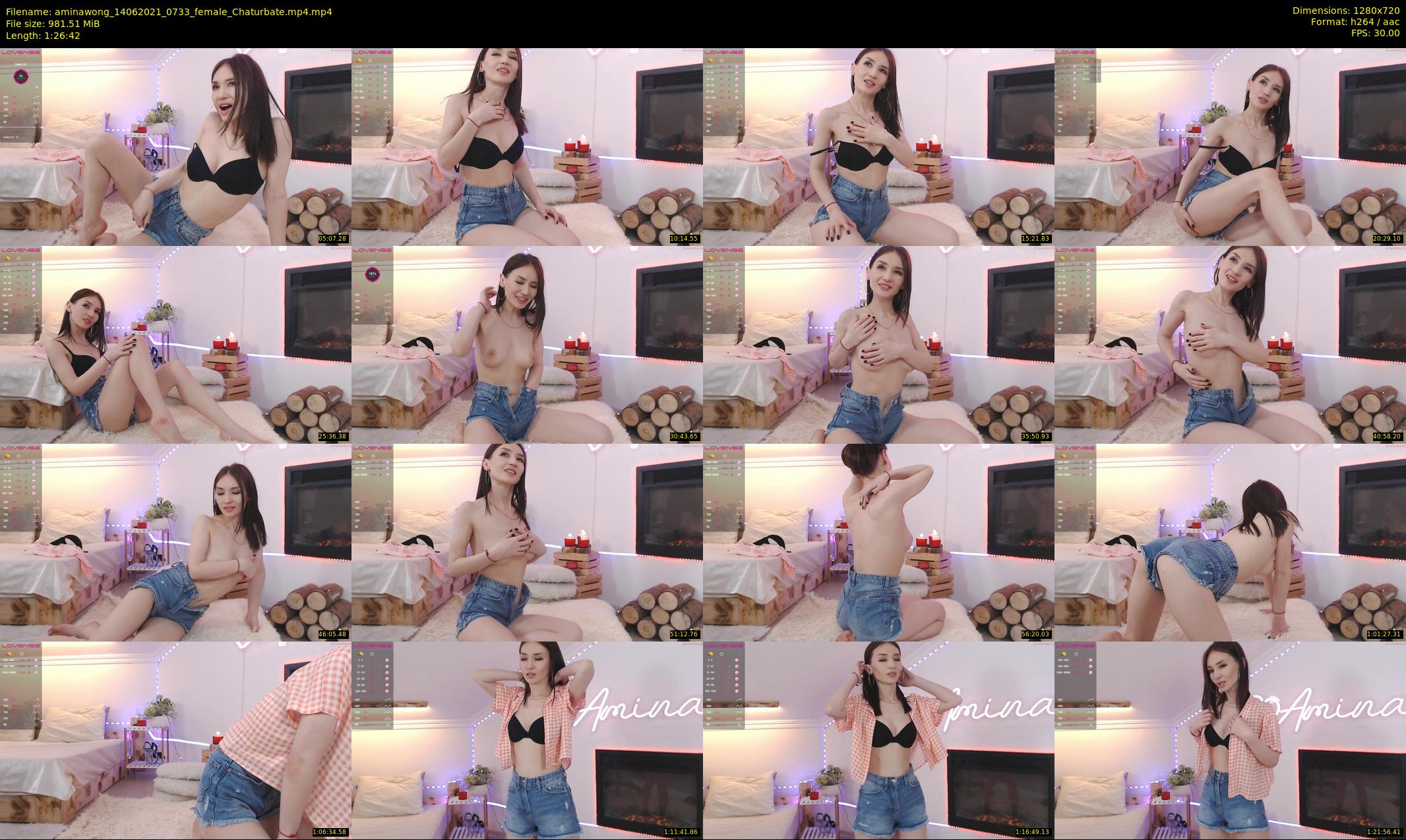aminawong — 87 minute Chaturbate female cam show recording, 720p, Jun 14, 2021