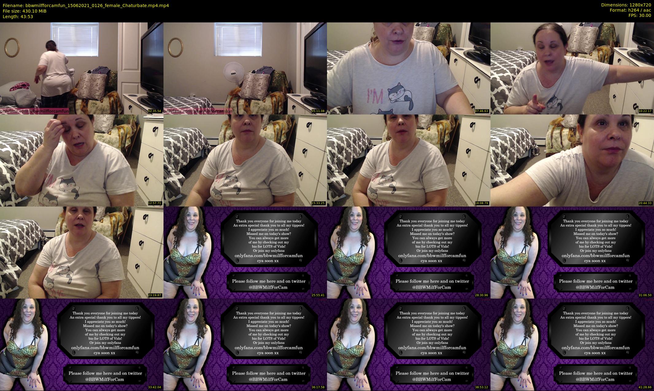 bbwmilfforcamfun — 44 minute Chaturbate female cam show recording, 720p, Jun 15, 2021