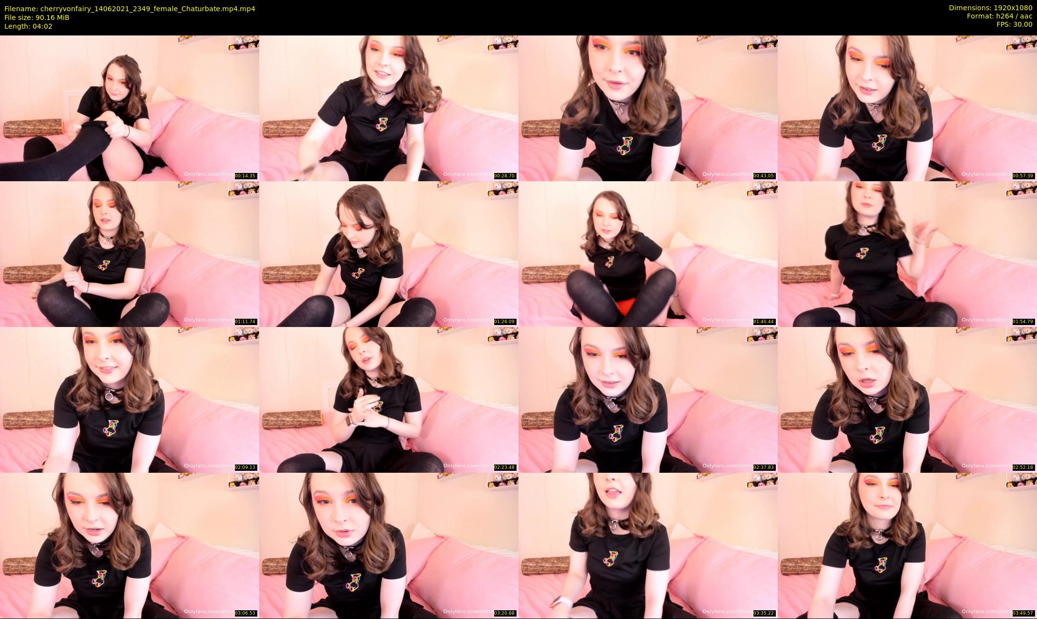 cherryvonfairy — 5 minute Chaturbate female cam show recording, 1080p, Jun 14, 2021