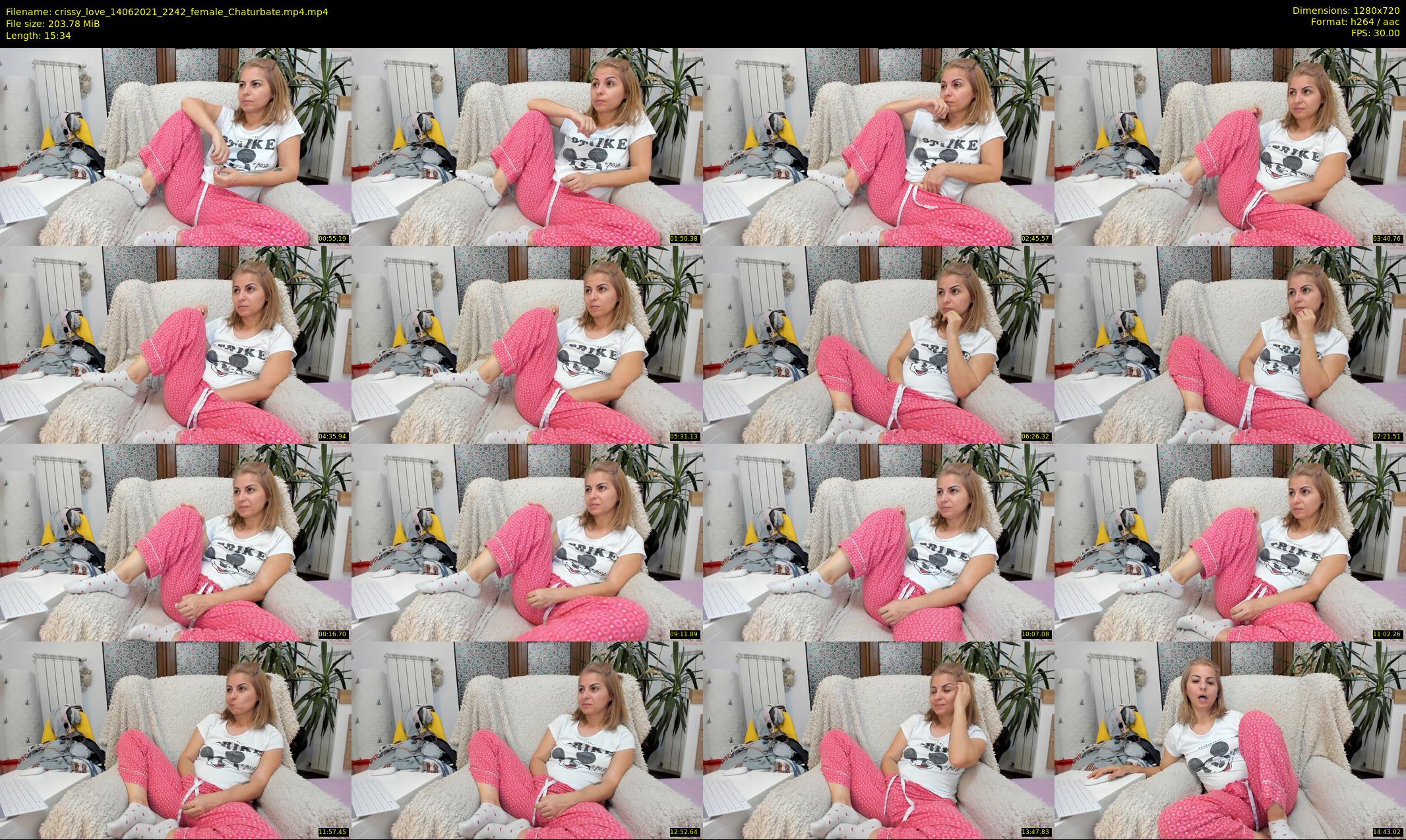 crissy_love — 16 minute Chaturbate female cam show recording, 720p, Jun 14, 2021