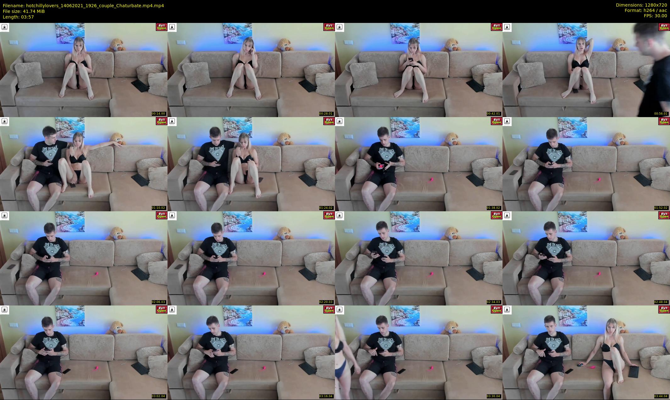 hotchillylovers — 4 minute Chaturbate couple cam show recording, 720p, Jun 14, 2021