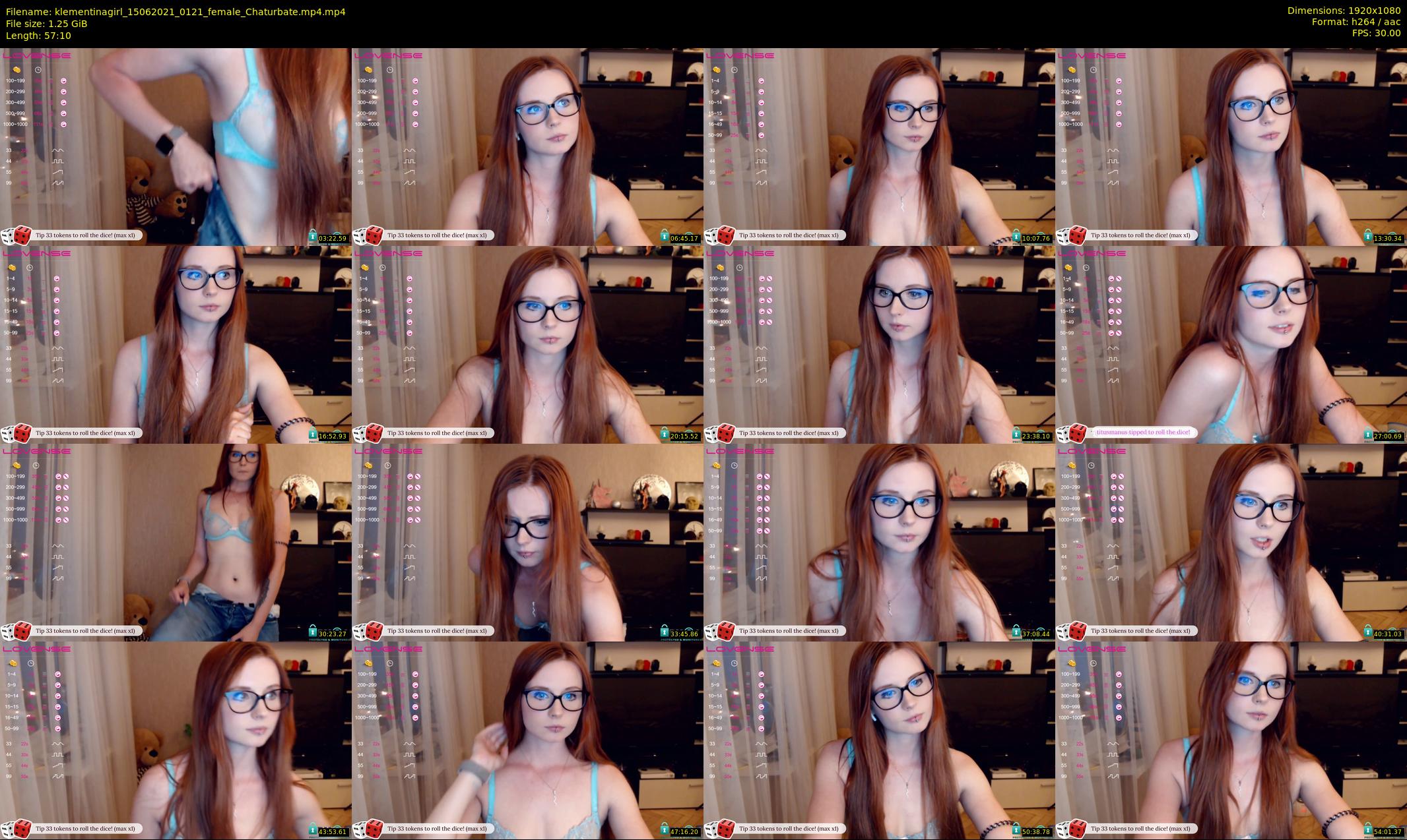 klementinagirl — 58 minute Chaturbate female cam show recording, 1080p, Jun 15, 2021