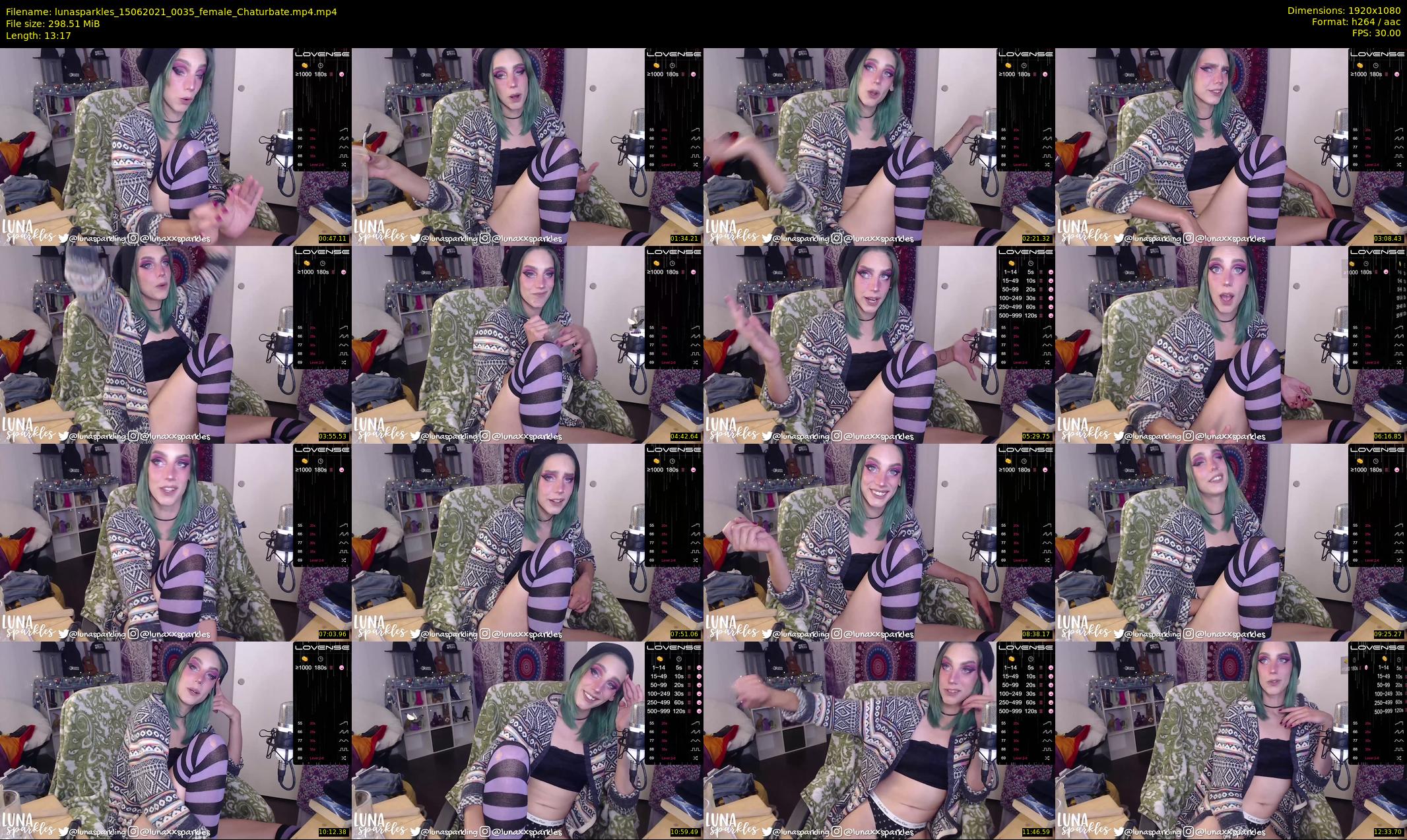lunasparkles — 14 minute Chaturbate female cam show recording, 1080p, Jun 15, 2021