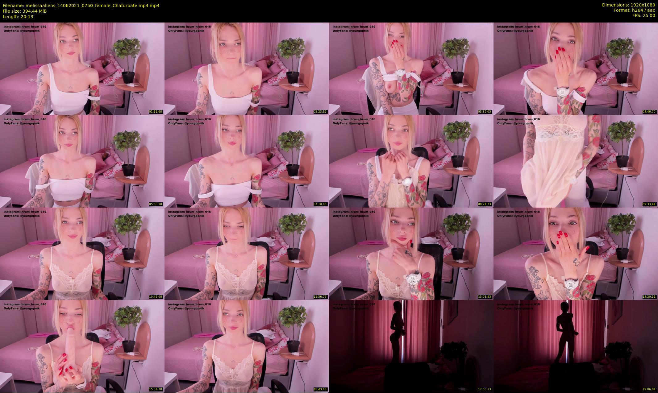 melissaallens — 21 minute Chaturbate female cam show recording, 1080p, Jun 14, 2021