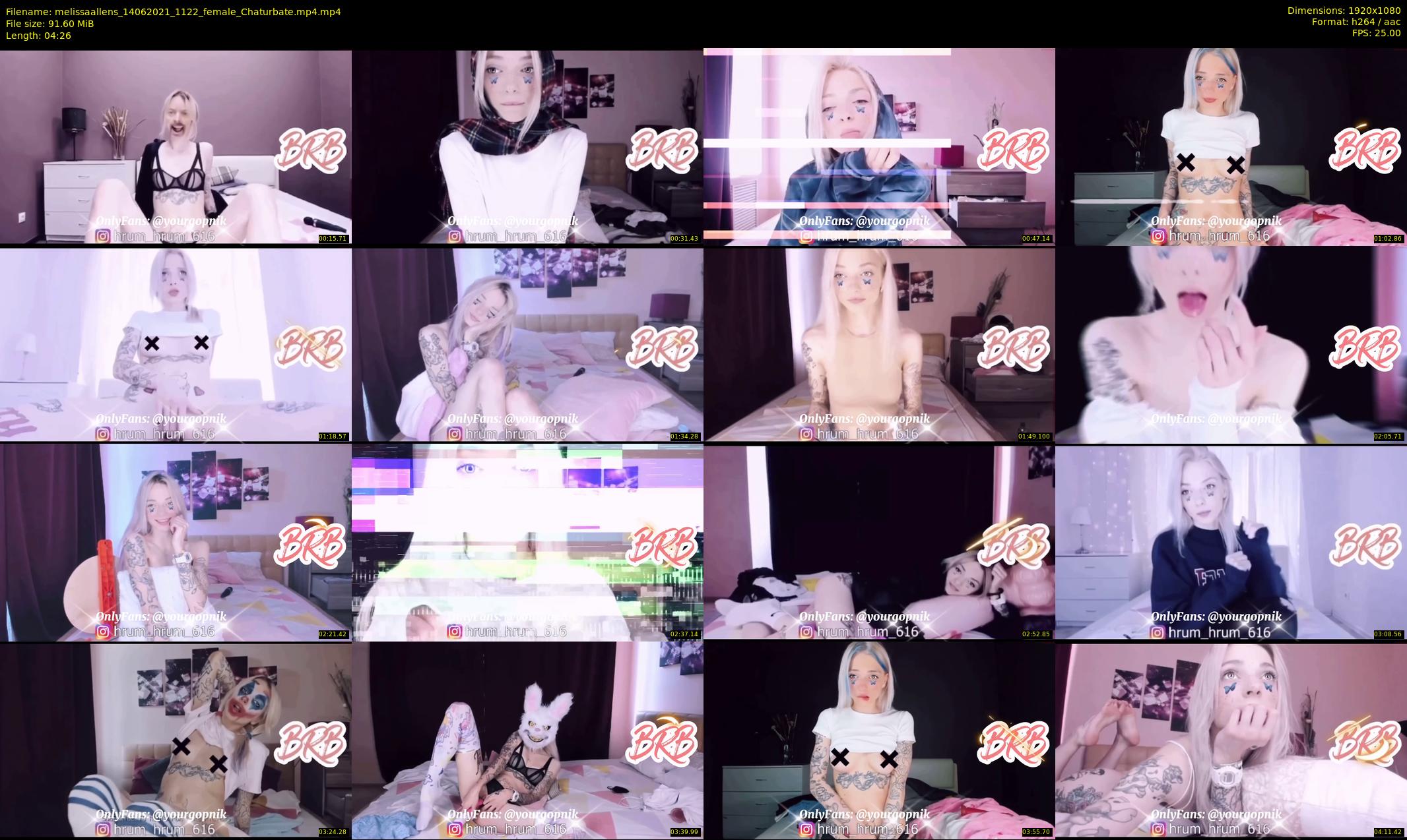 melissaallens — 5 minute Chaturbate female cam show recording, 1080p, Jun 14, 2021