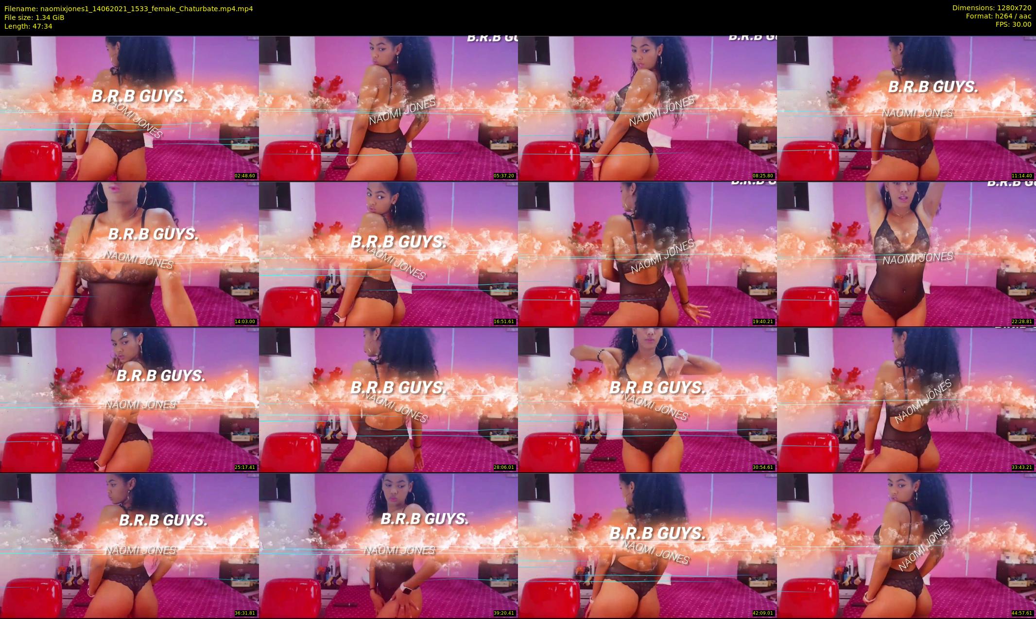naomixjones1 — 48 minute Chaturbate female cam show recording, 720p, Jun 14, 2021