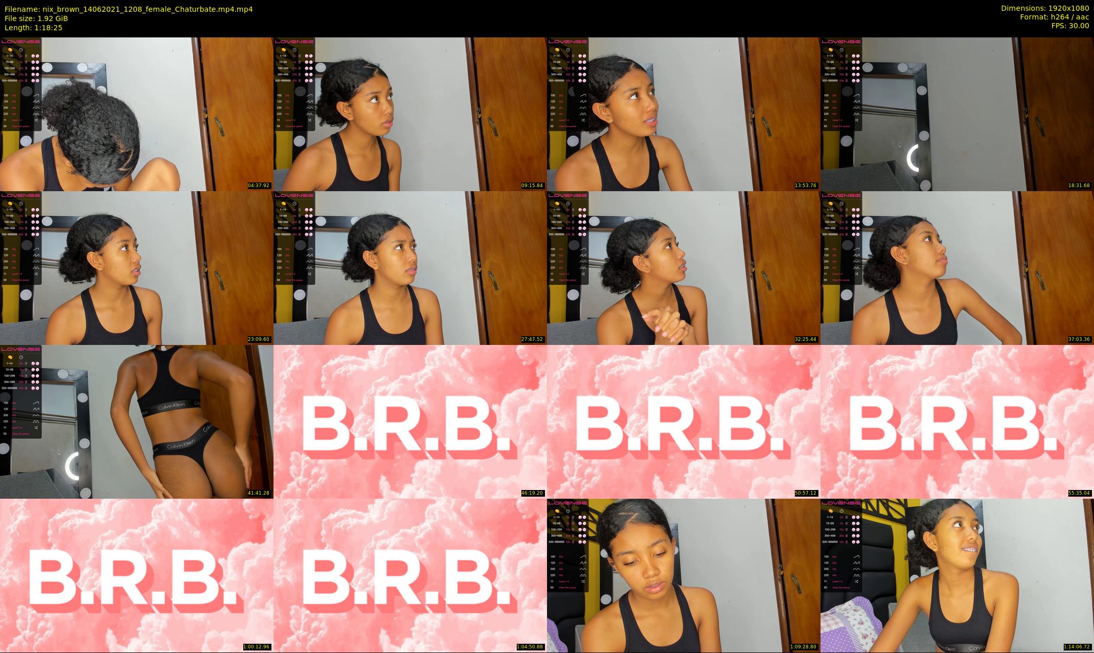 nix_brown — 79 minute Chaturbate female cam show recording, 1080p, Jun 14, 2021
