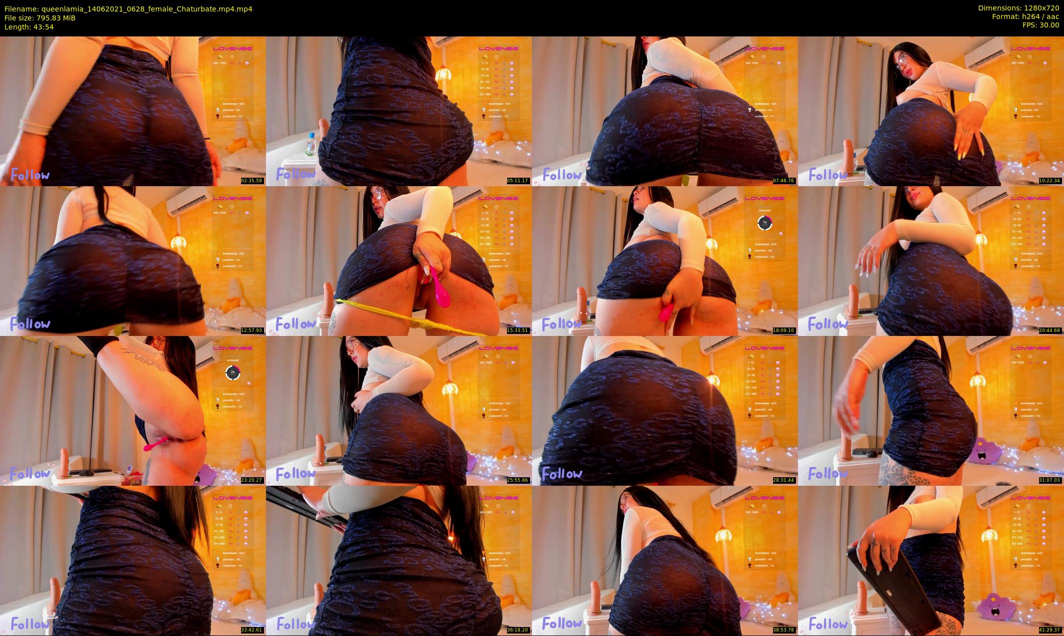 queenlamia — 44 minute Chaturbate female cam show recording, 720p, Jun 14, 2021