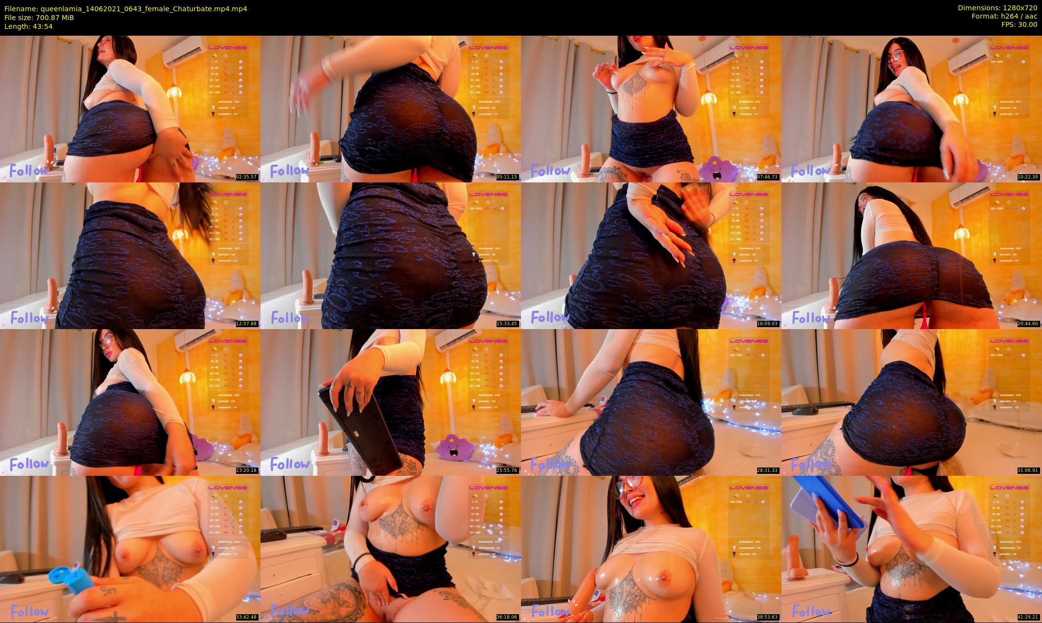 queenlamia — 44 minute Chaturbate female cam show recording, 720p, Jun 14, 2021