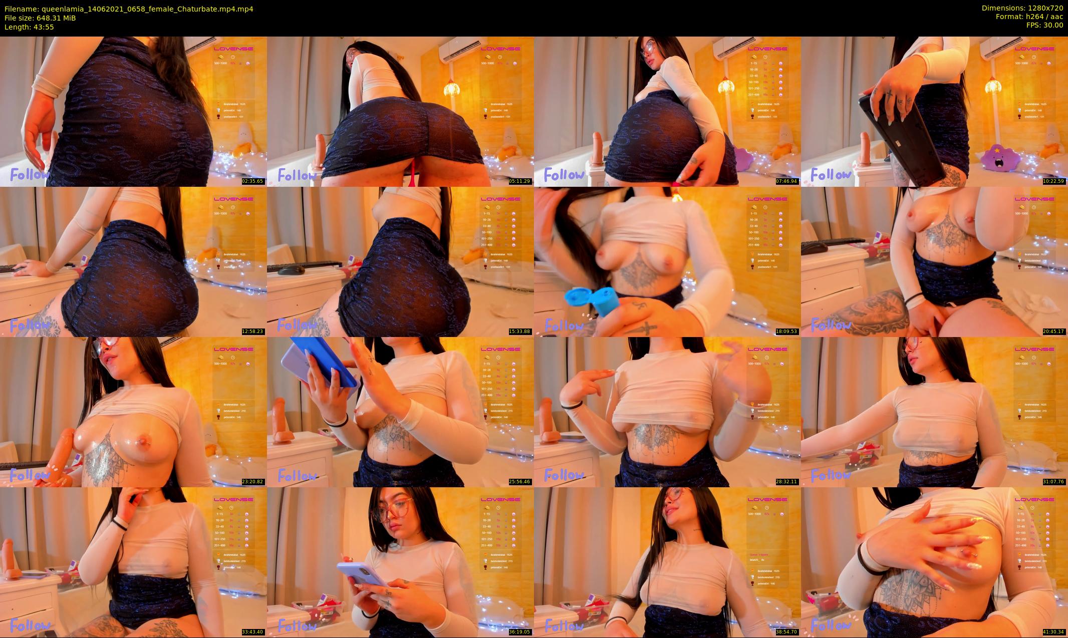 queenlamia — 44 minute Chaturbate female cam show recording, 720p, Jun 14, 2021