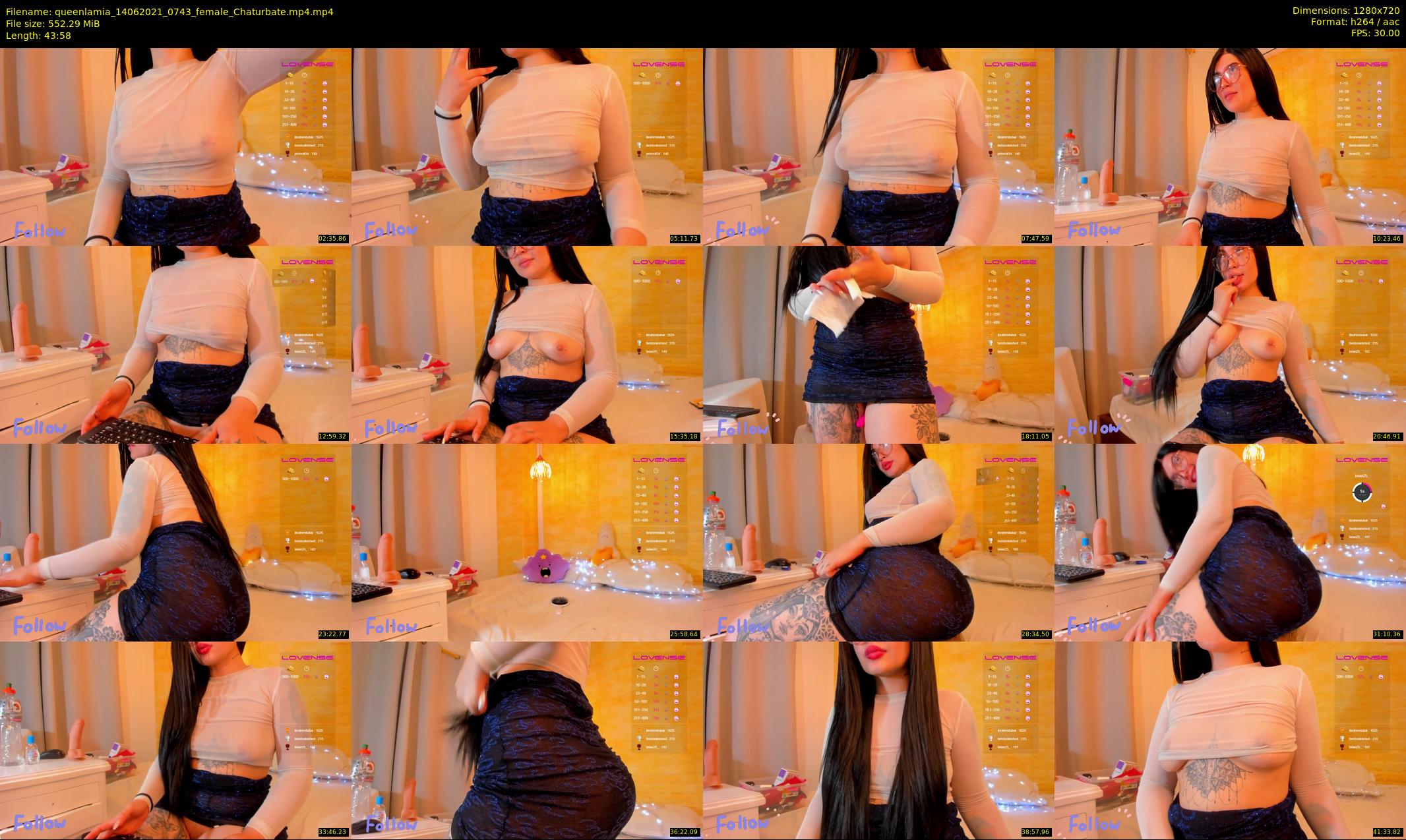 queenlamia — 44 minute Chaturbate female cam show recording, 720p, Jun 14, 2021
