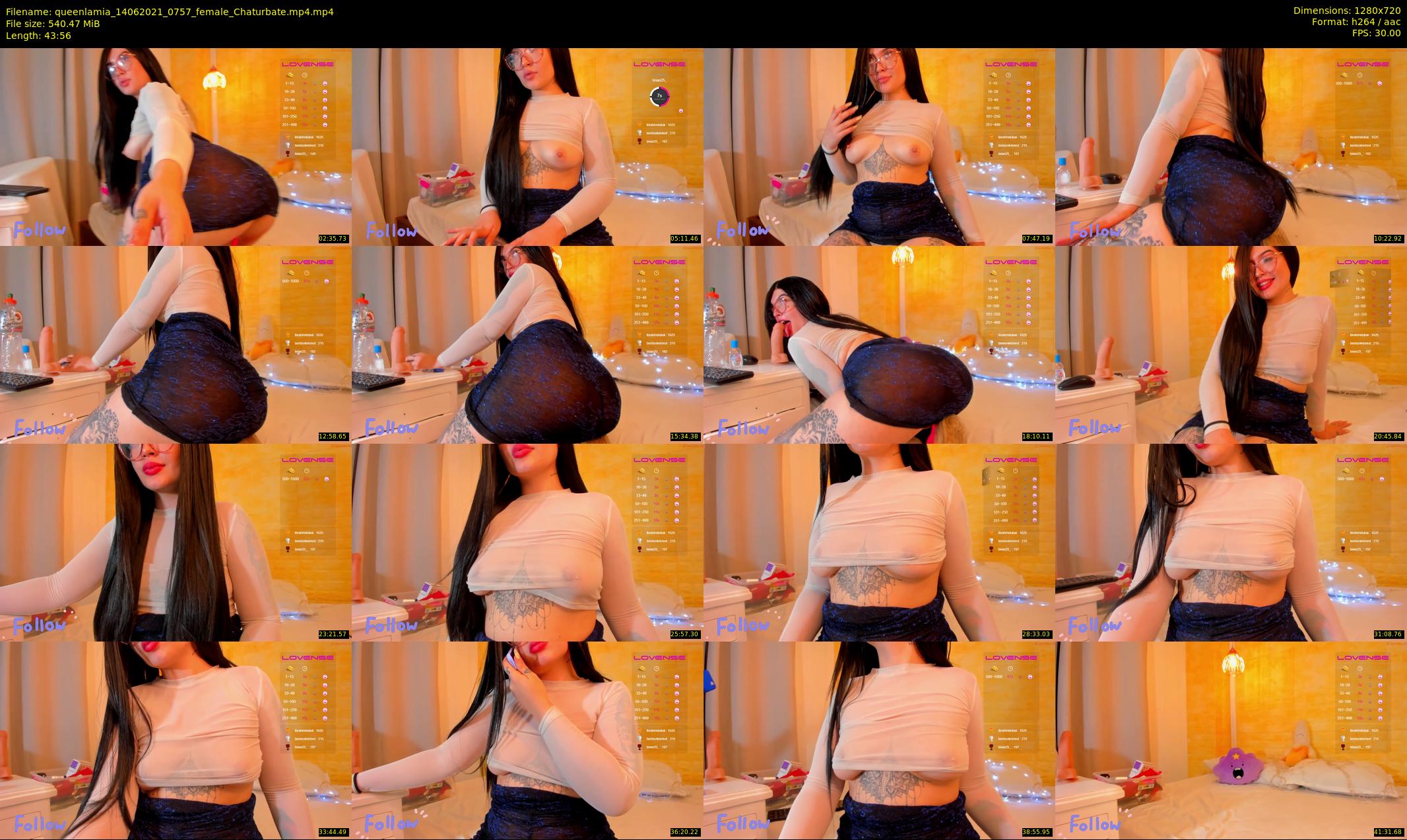 queenlamia — 44 minute Chaturbate female cam show recording, 720p, Jun 14, 2021