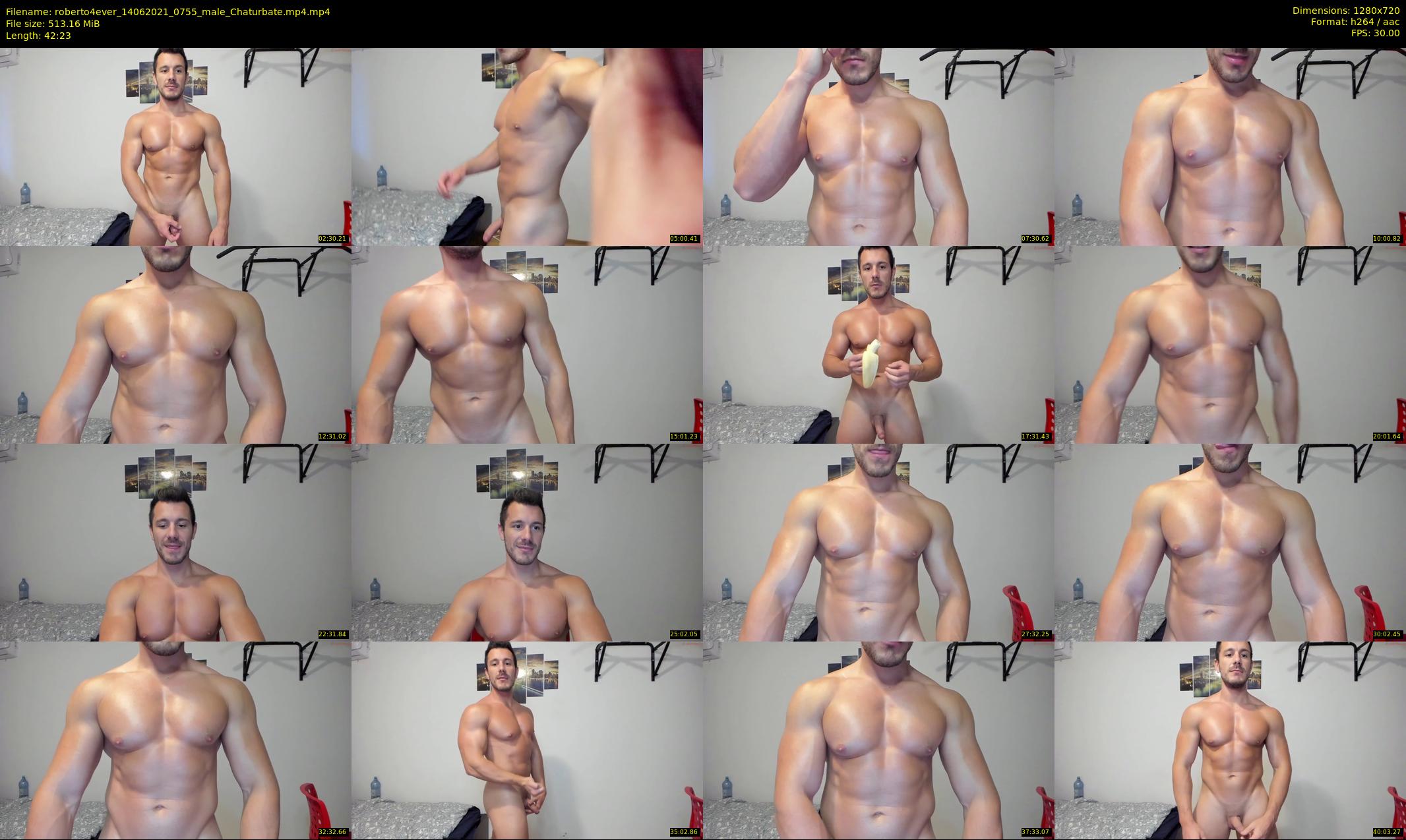 roberto4ever — 43 minute Chaturbate male cam show recording, 720p, Jun 14, 2021