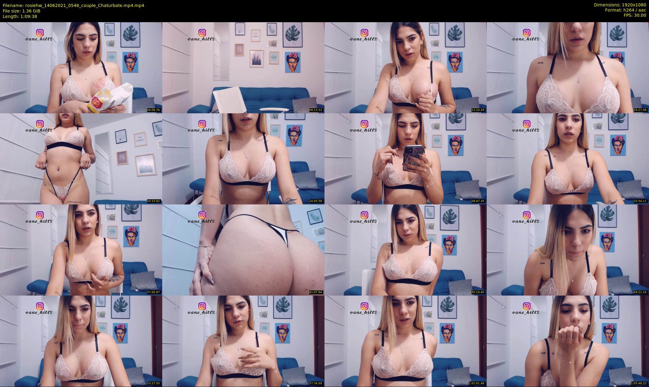 rosiehw — 70 minute Chaturbate couple cam show recording, 1080p, Jun 14, 2021