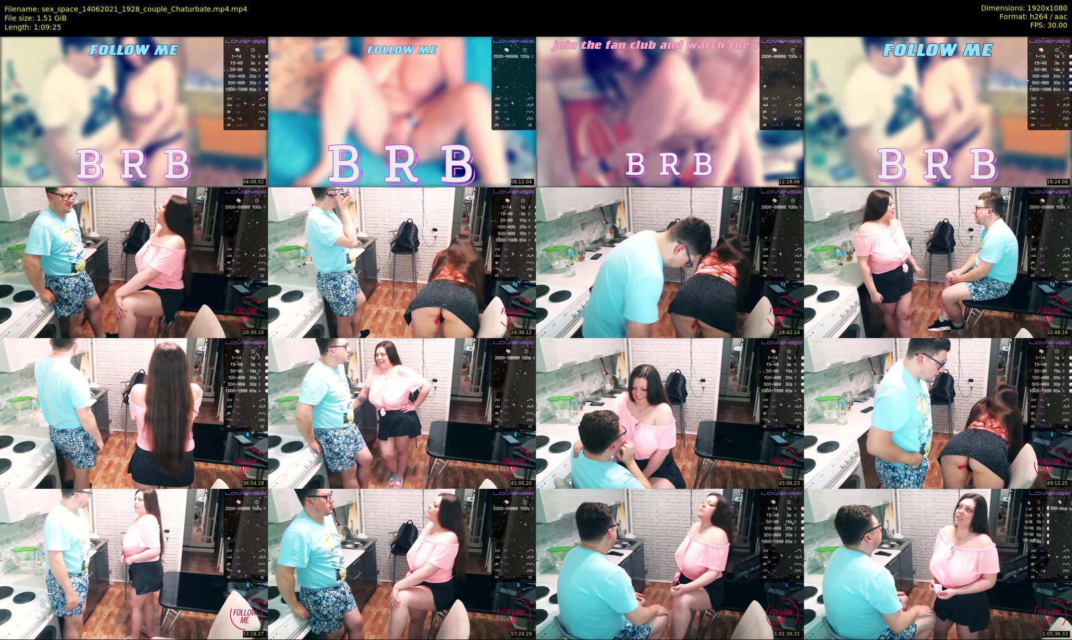 sex_space — 70 minute Chaturbate couple cam show recording, 1080p, Jun 14, 2021