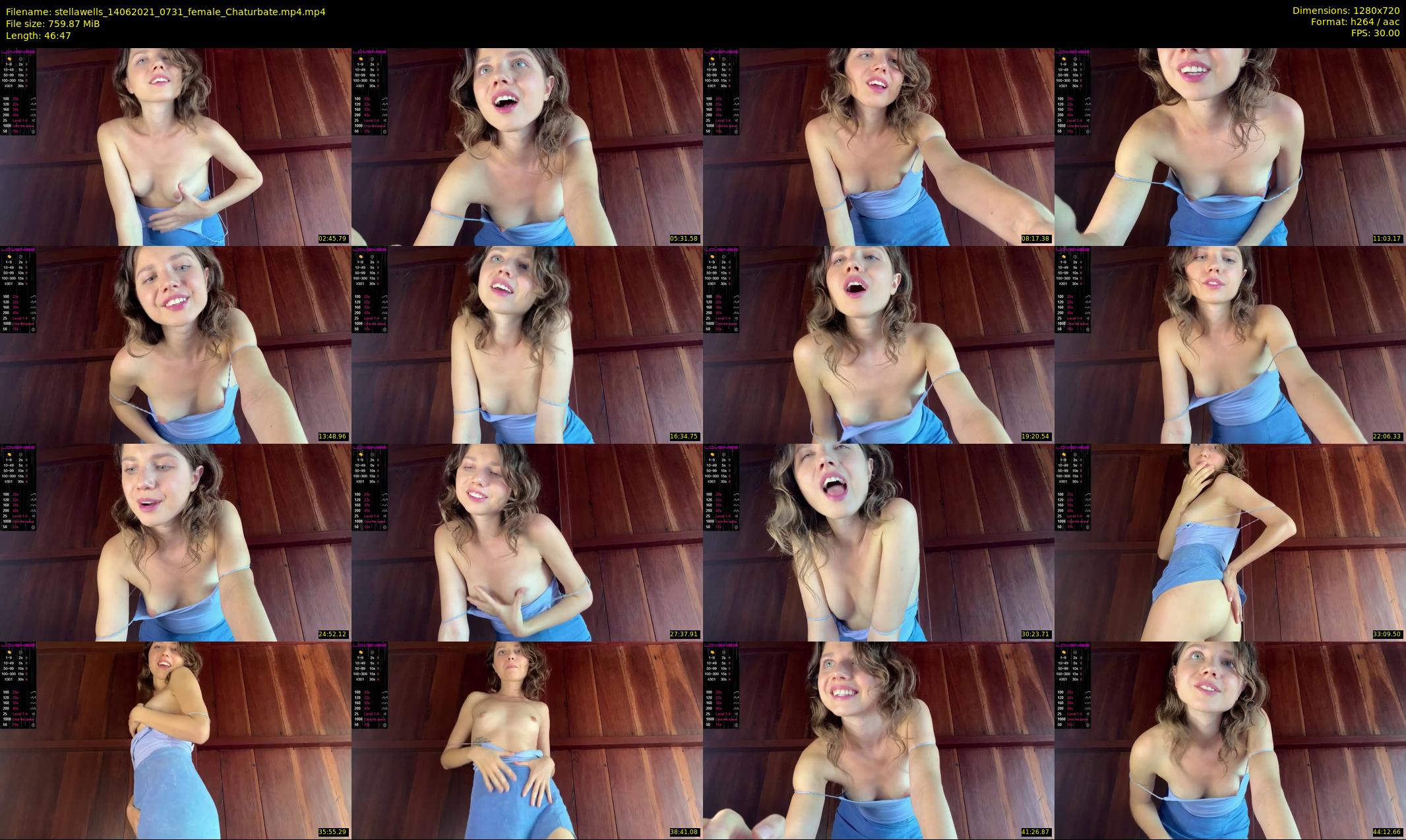stellawells — 47 minute Chaturbate female cam show recording, 720p, Jun 14, 2021
