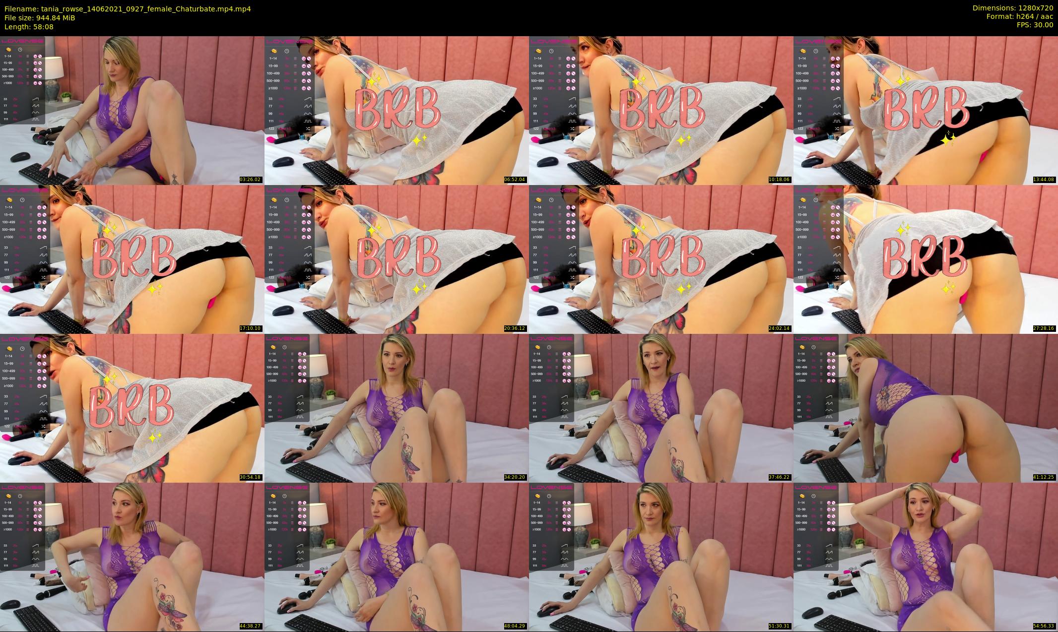 tania_rowse — 59 minute Chaturbate female cam show recording, 720p, Jun 14, 2021